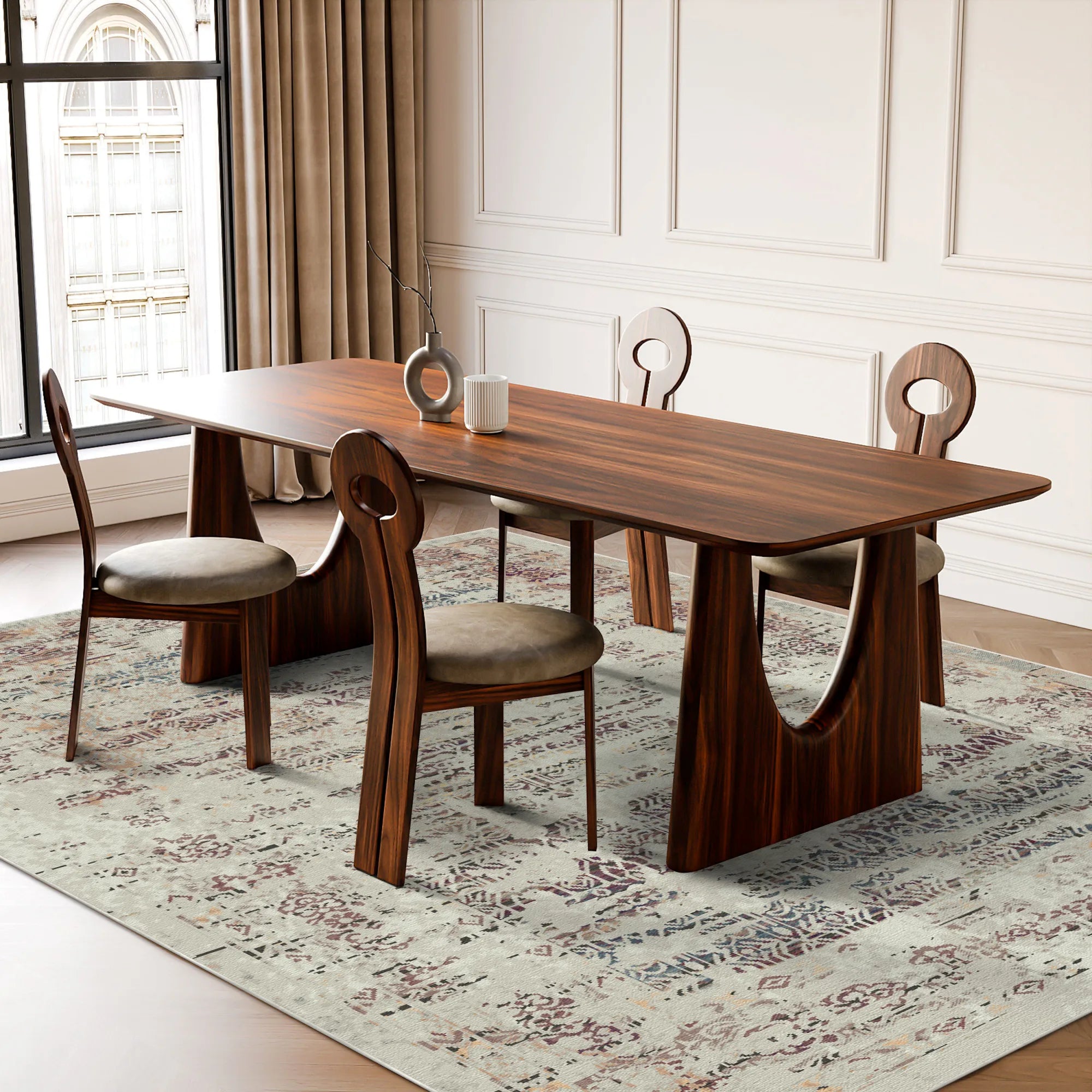 Florence Pearl Transitional Washable Rug