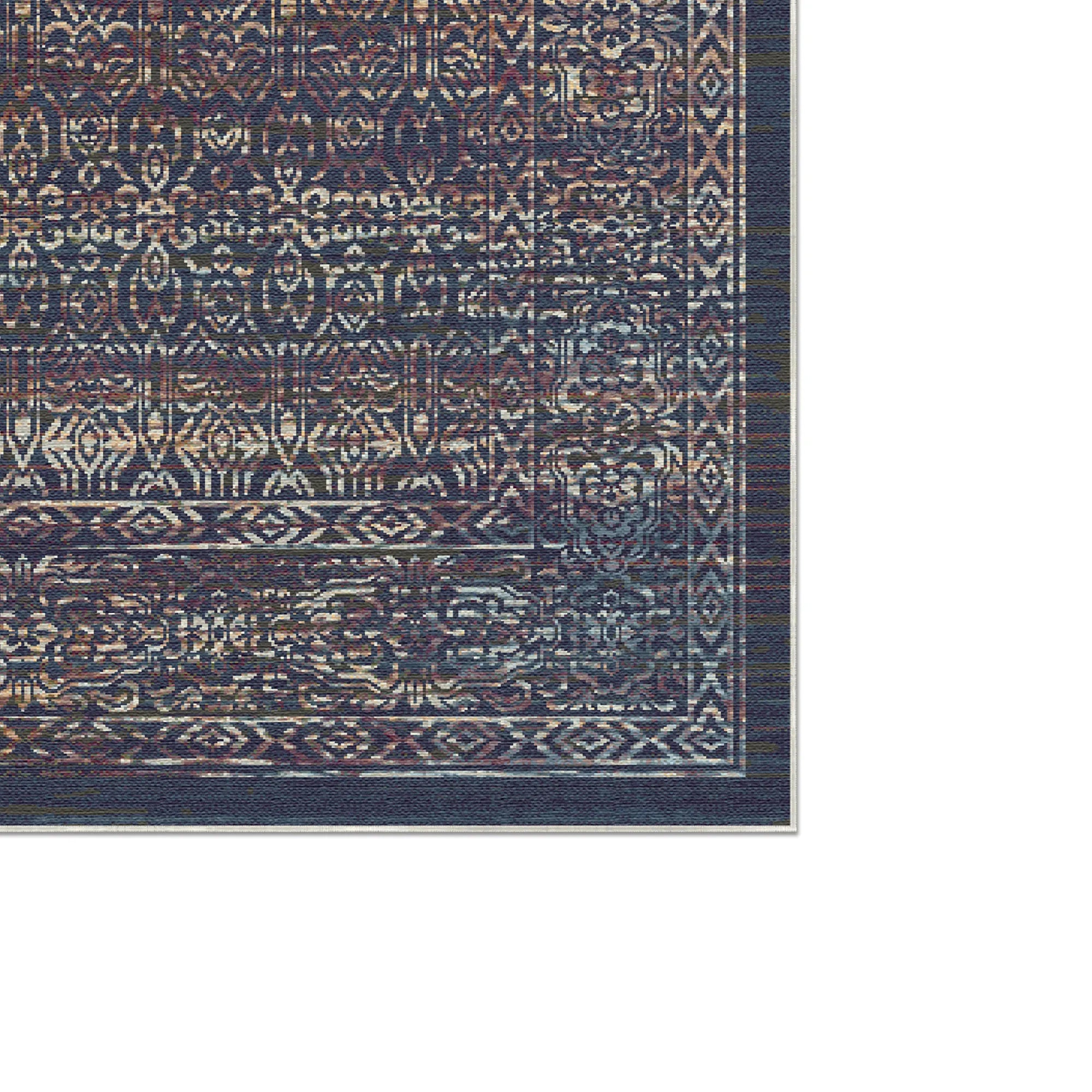 Rome Midnight Transitional Washable Rug