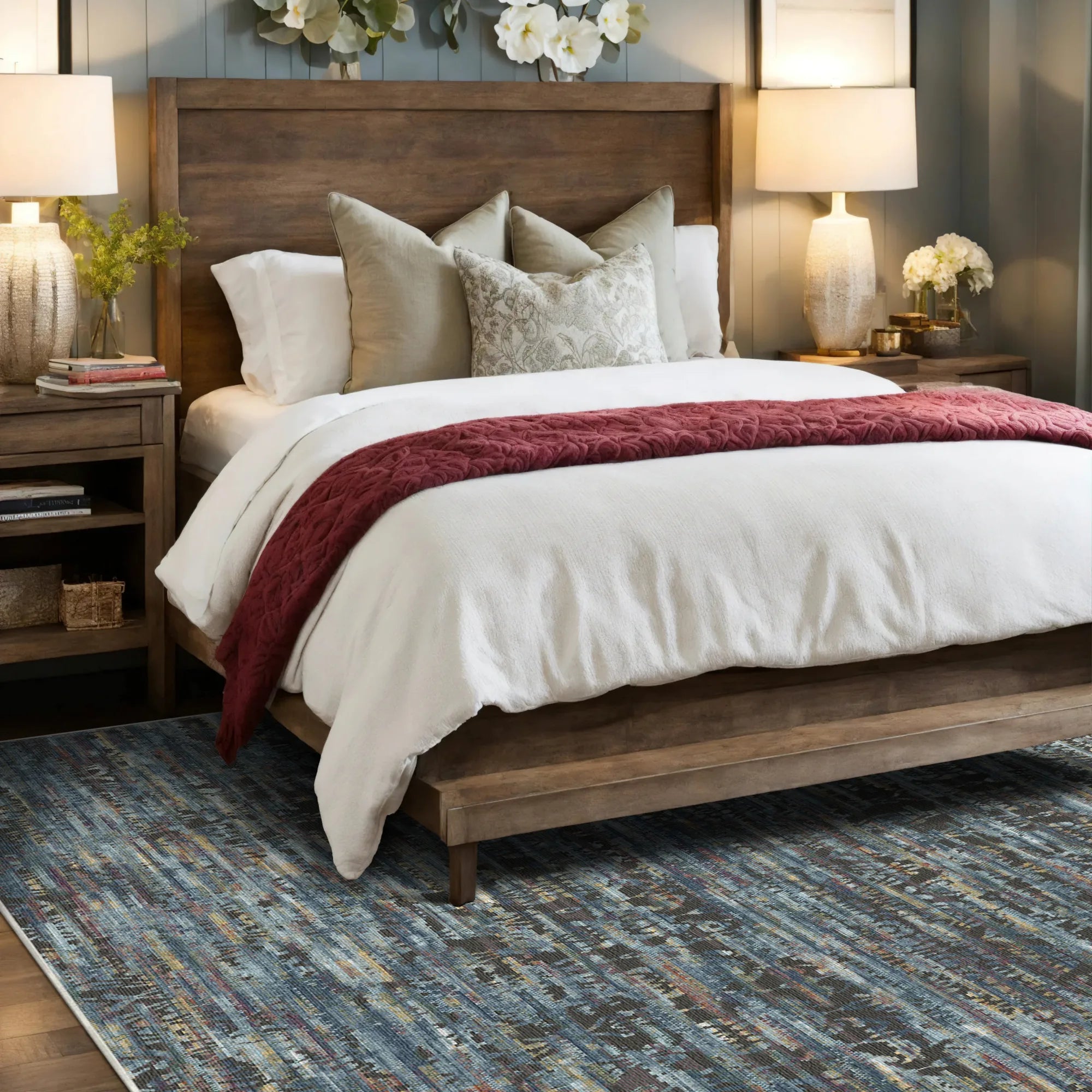 Berlin Industrial Abstract Washable Rug