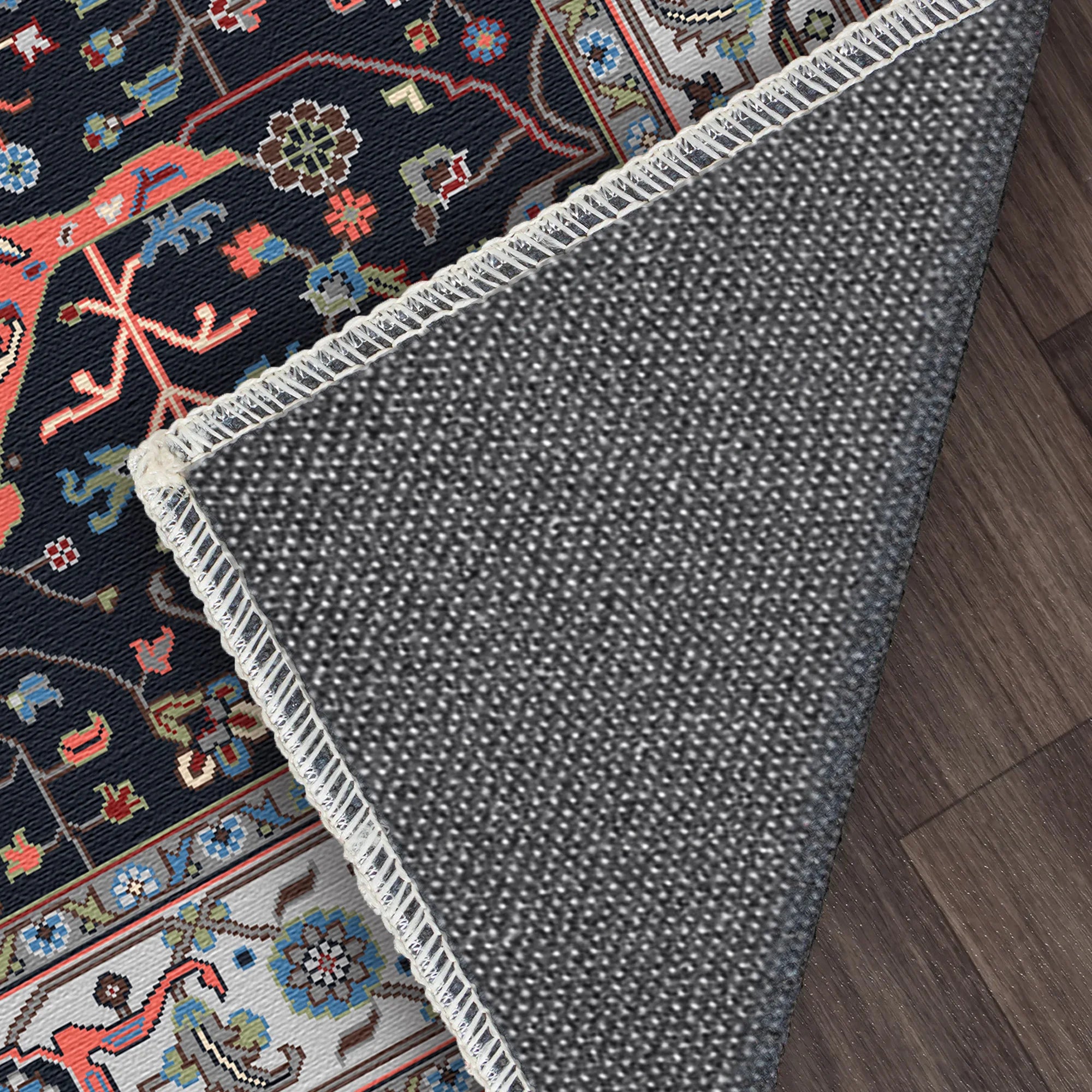 Classic Navy Persian Medallion Rug