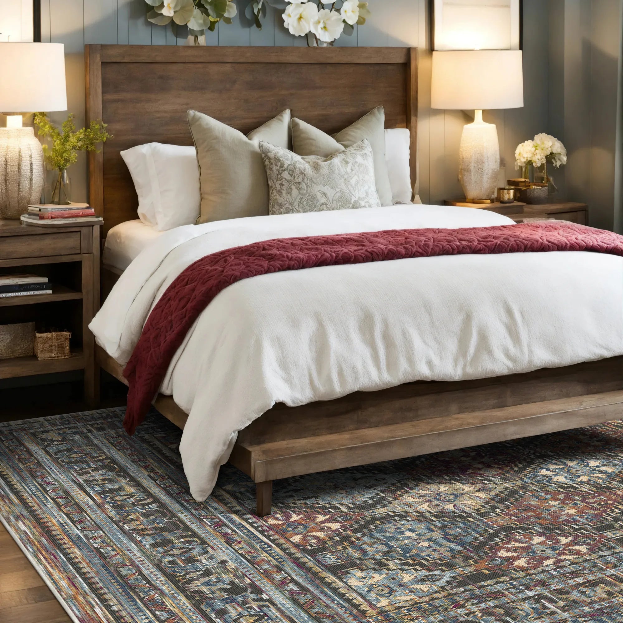 Palermo Jewel Traditional Washable Rug