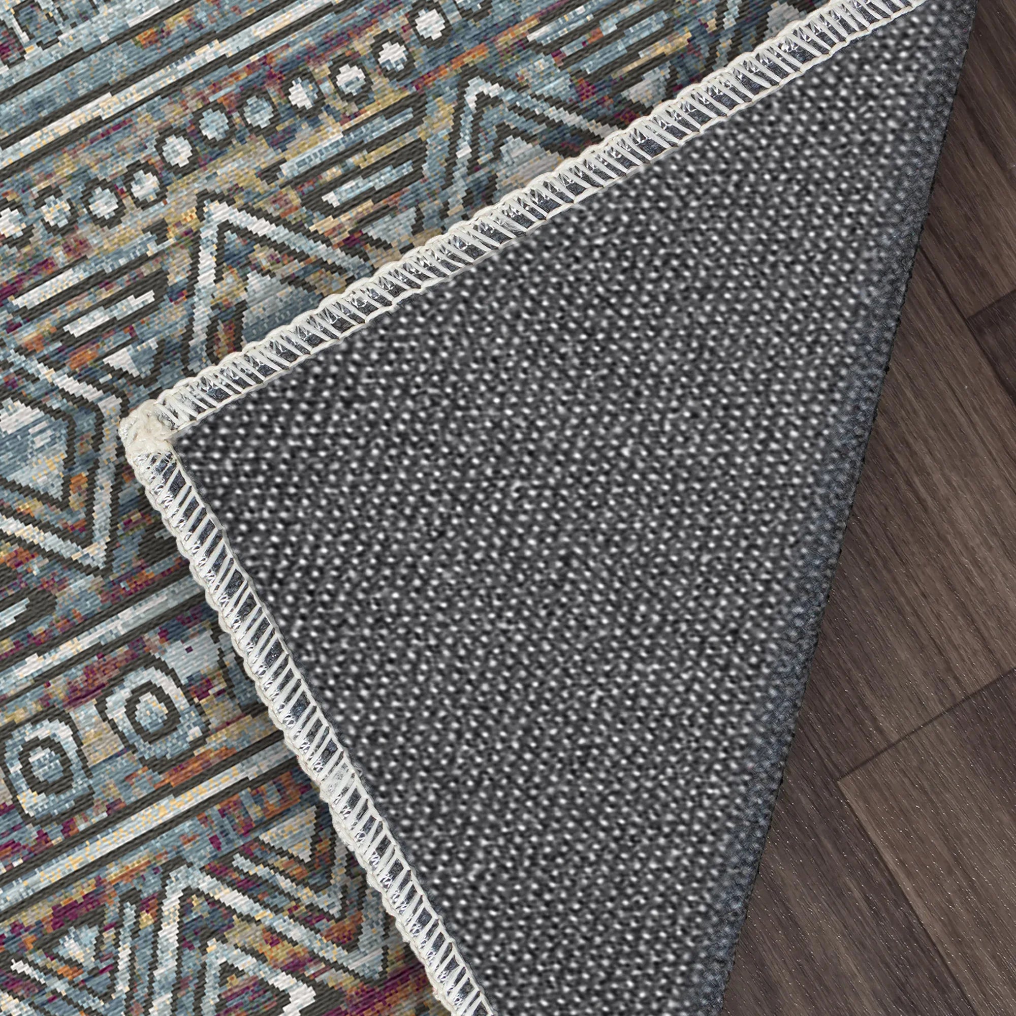 Prague Mosaic Abstract Washable Rug