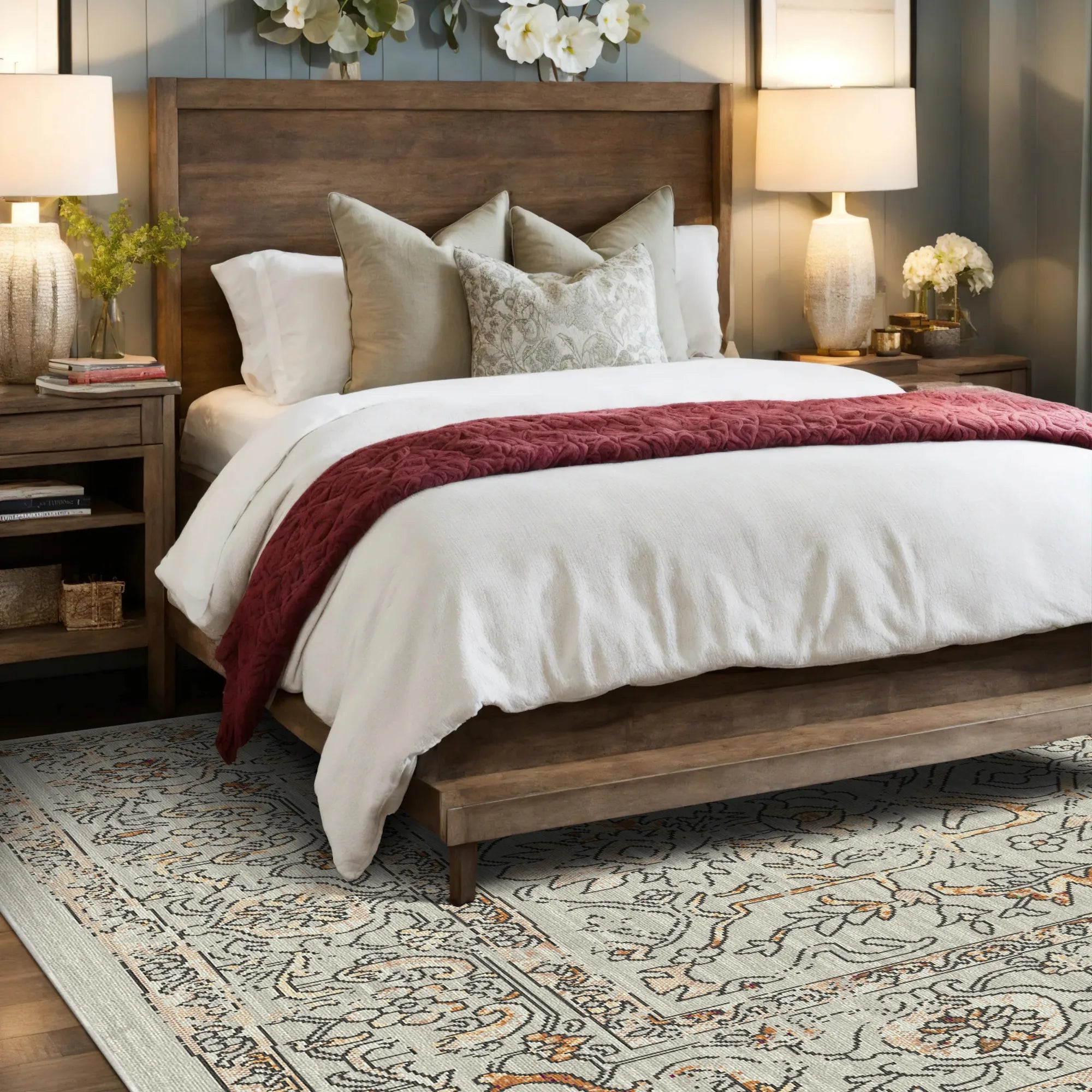 Copenhagen Gold Traditional Washable Rug