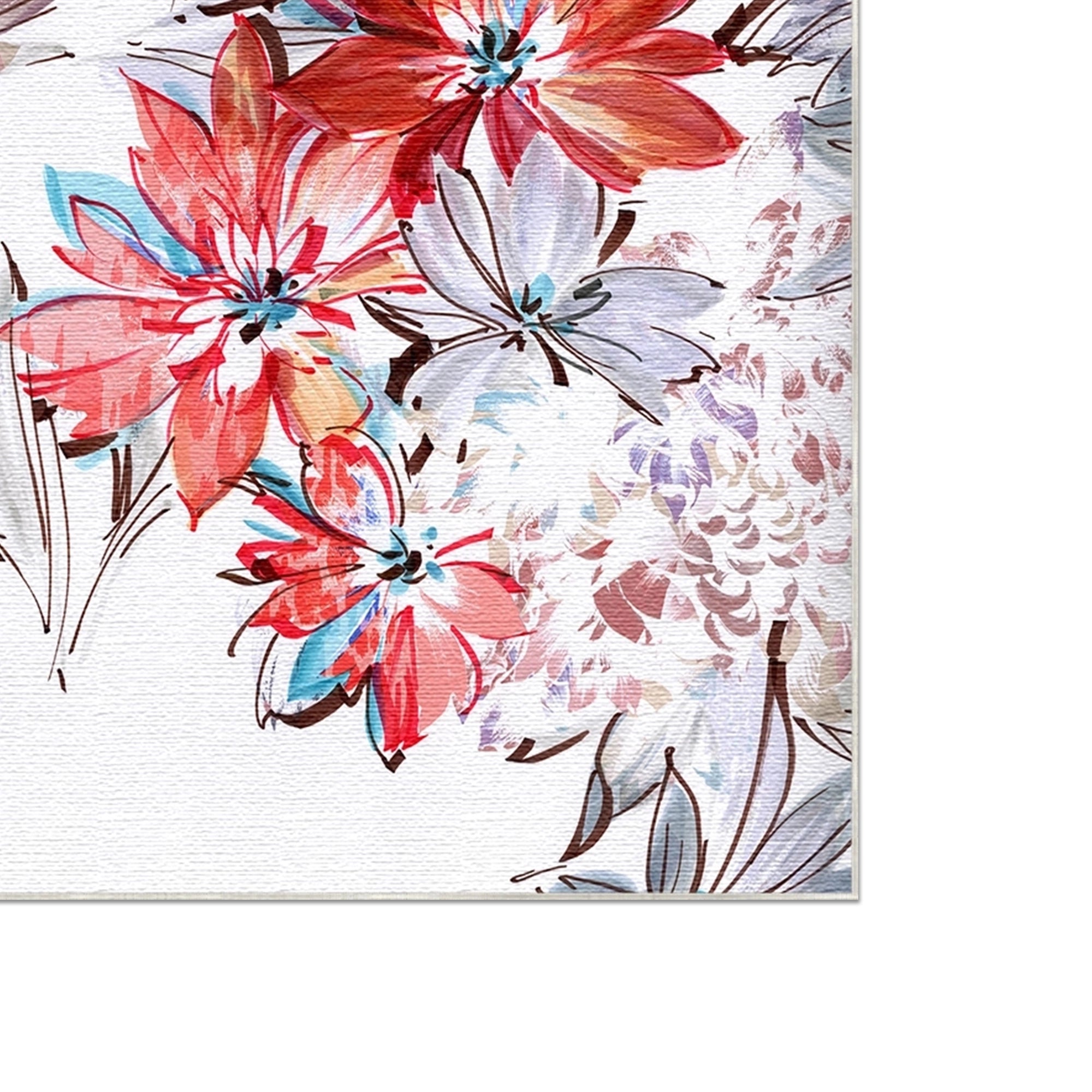 Modern Floral Artistic Bloom Rug