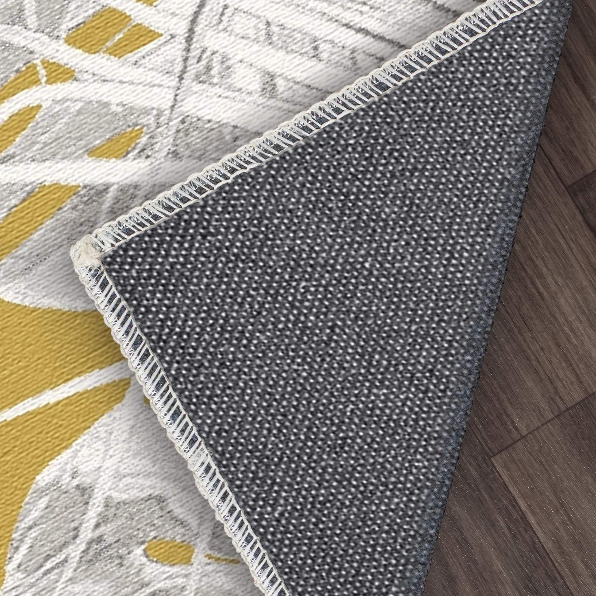 Mustard Yellow Exotic Tropical Rug