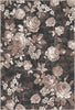 Vintage Brown Rose Botanical Rug 