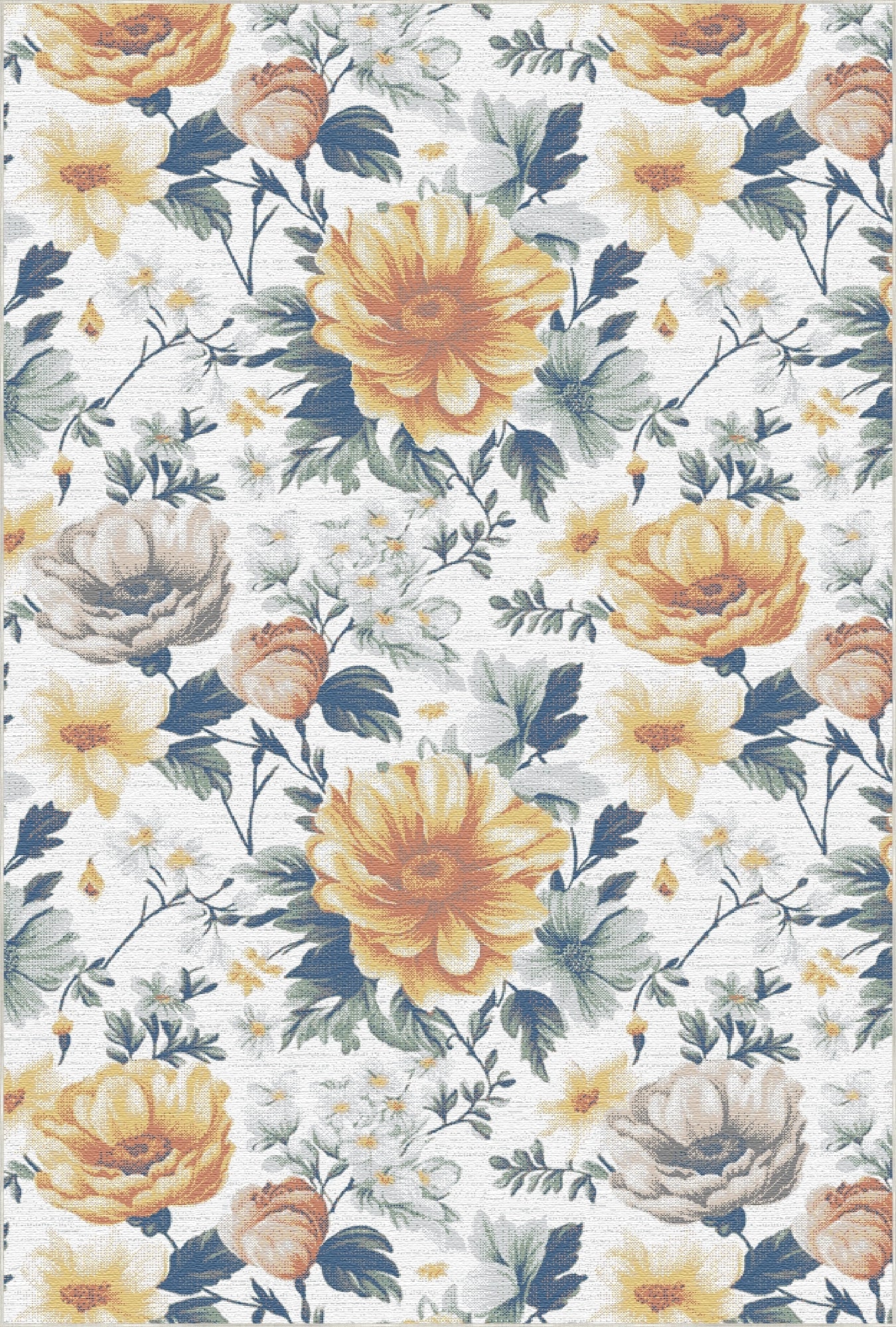 Amber Meadow Botanical Rug