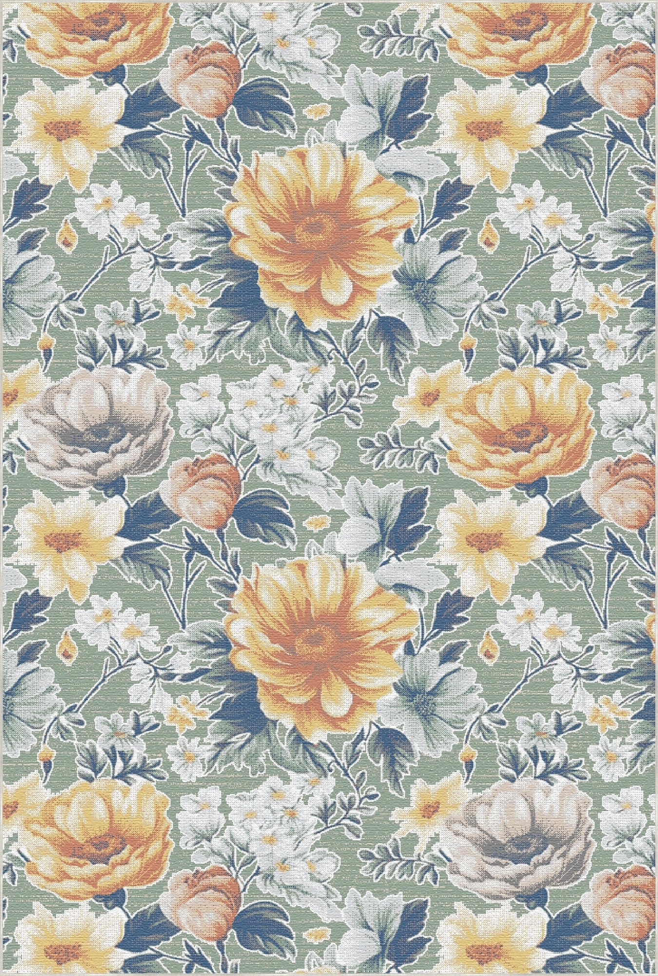 Sage Amber Meadow Botanical Rug