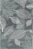 Charcoal Whispering Leaf Skeletal Rug 
