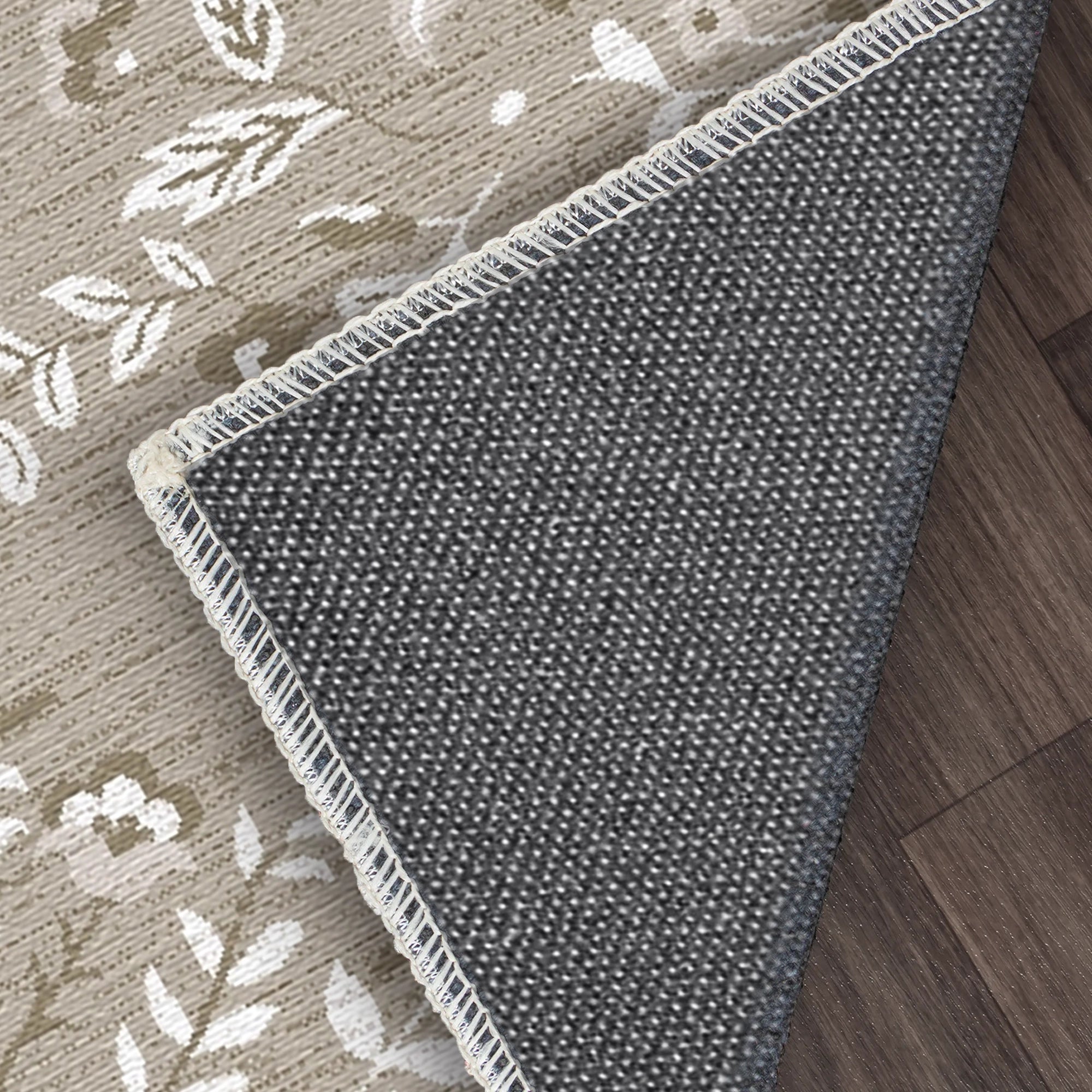 Sand Serenity Floral Medallion Rug