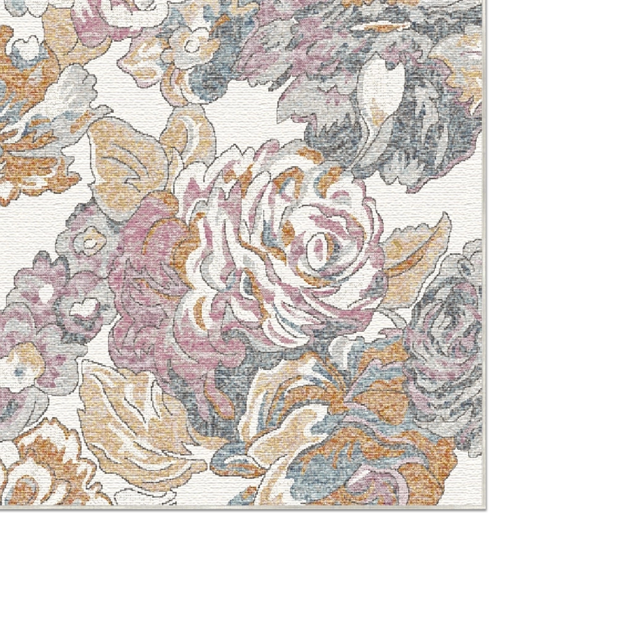 Mauve Heritage Floral Rug