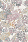 Roseate Heritage Floral Rug Rose gold
