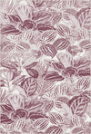 Mauve Tropical Leaf Botanical Rug Mauve