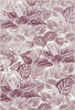 Mauve Tropical Leaf Botanical Rug 