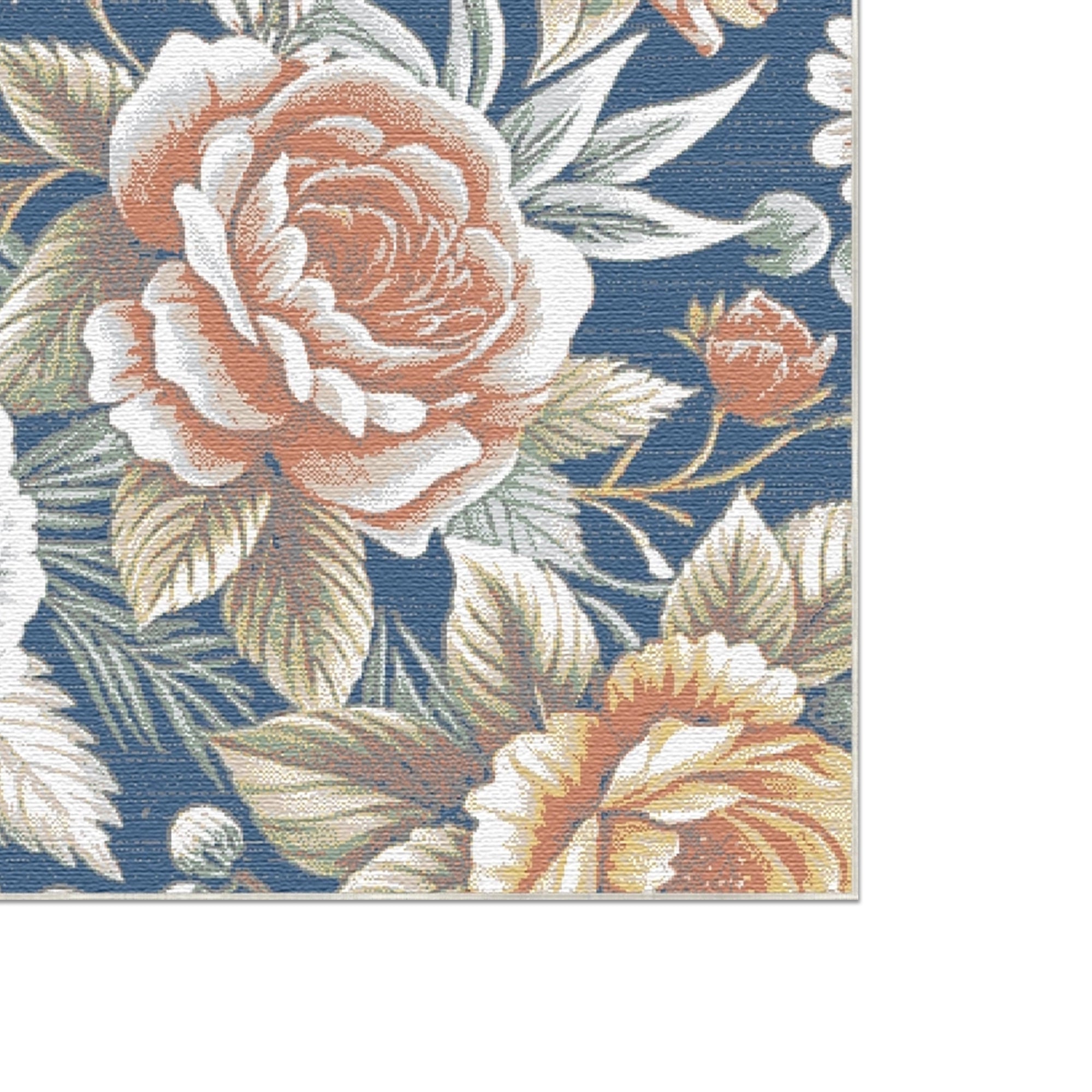 Sapphire Nocturne Floral Rug