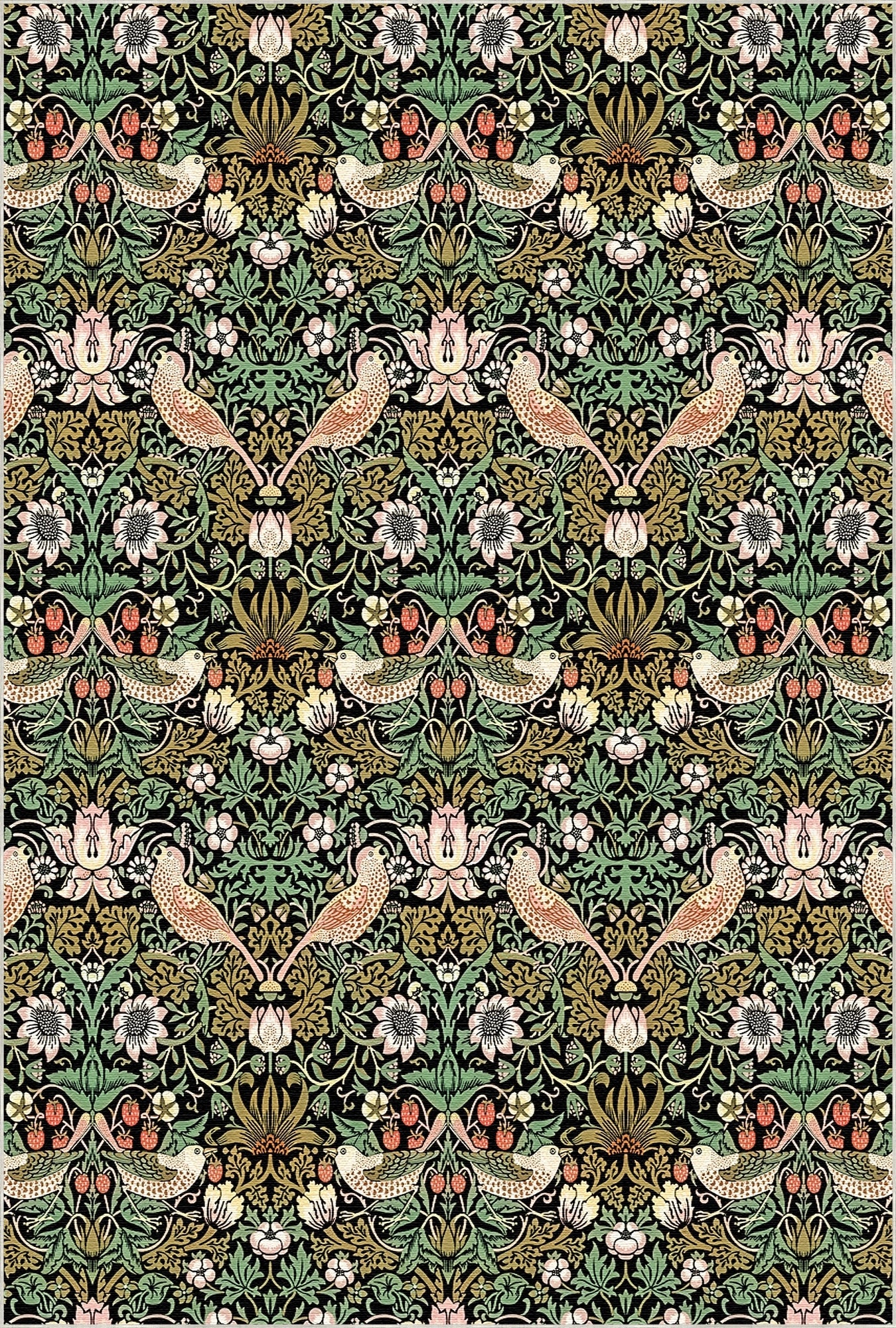 Obsidian Heritage Bird Rug