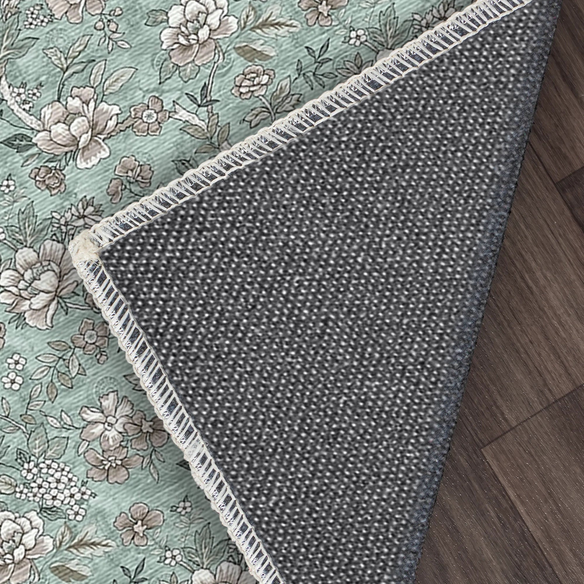 Vintage Mint Petite Floral Rug