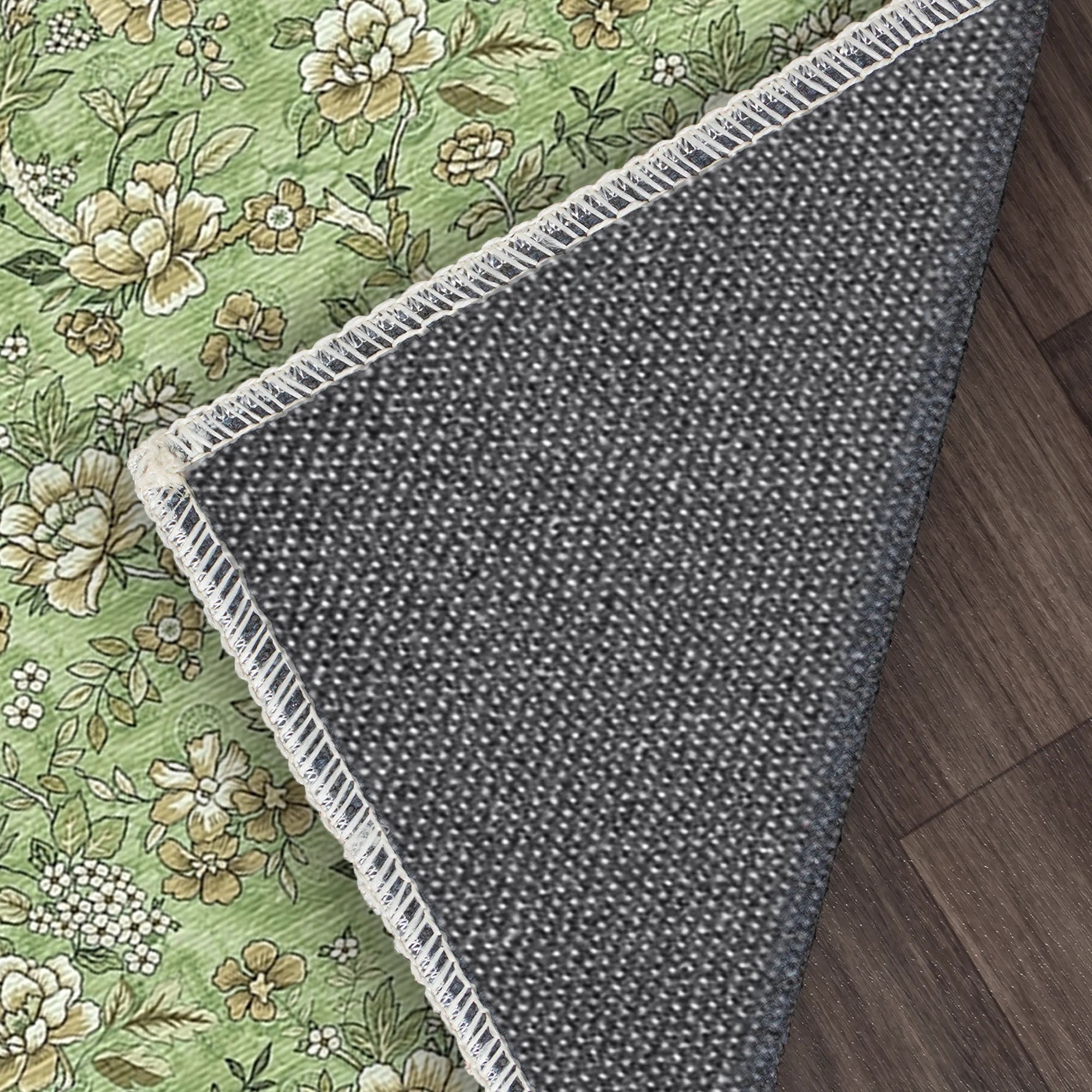 Green Vintage Petite Floral Rug