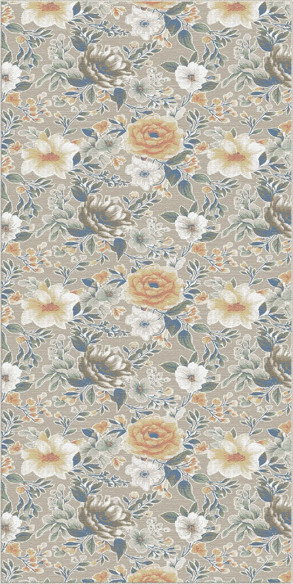 Tappeto Rosa Gialla Elegante Beige