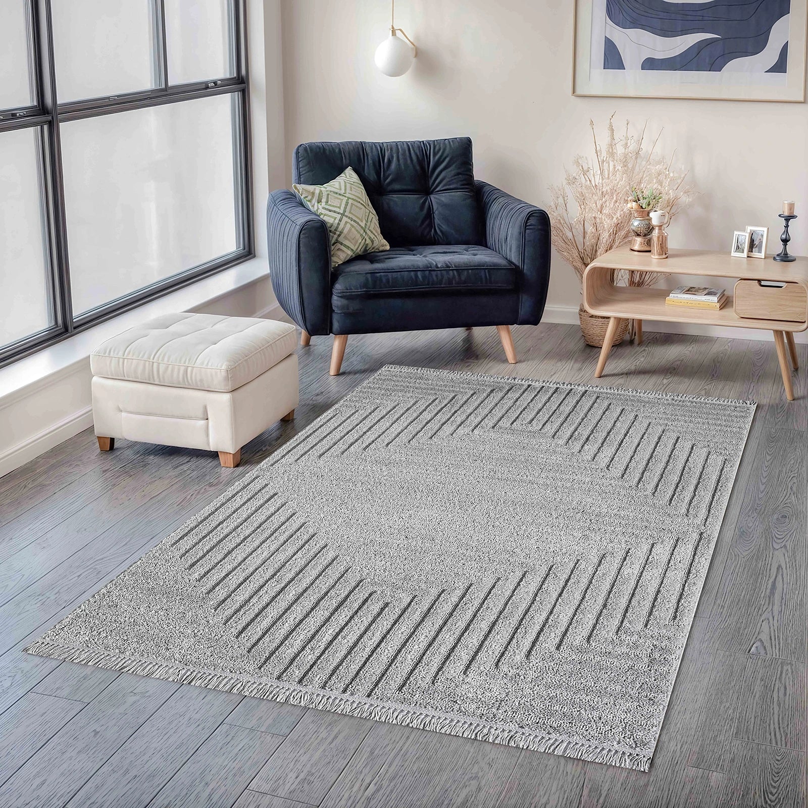 Storm Gray Contour Rug