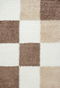 Grid Checkered Chic Floor Rug | Mocha 