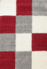 Grid Checkered Chic Floor Rug | Red 