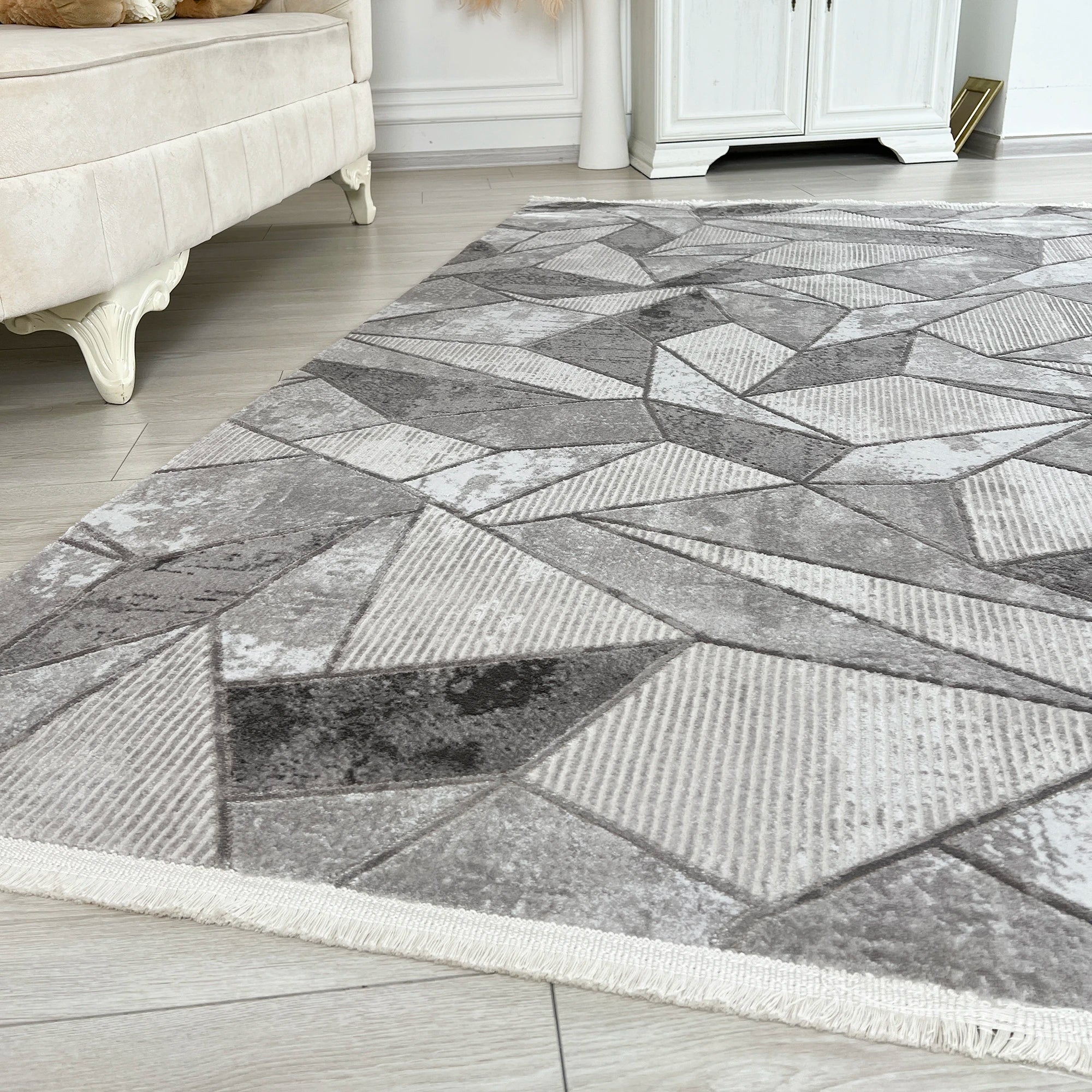 Cracked Mosaic Area Rug