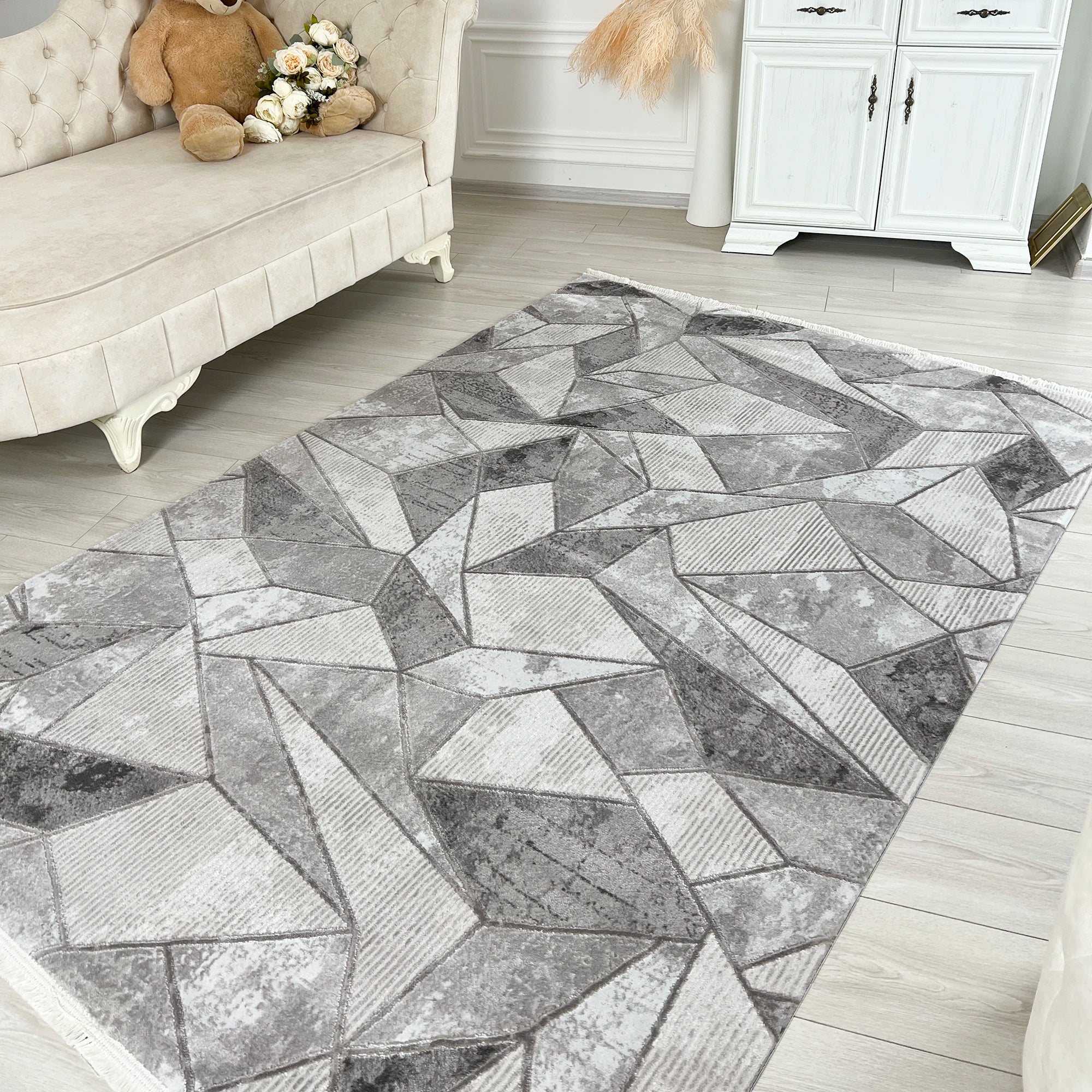 Cracked Mosaic Area Rug