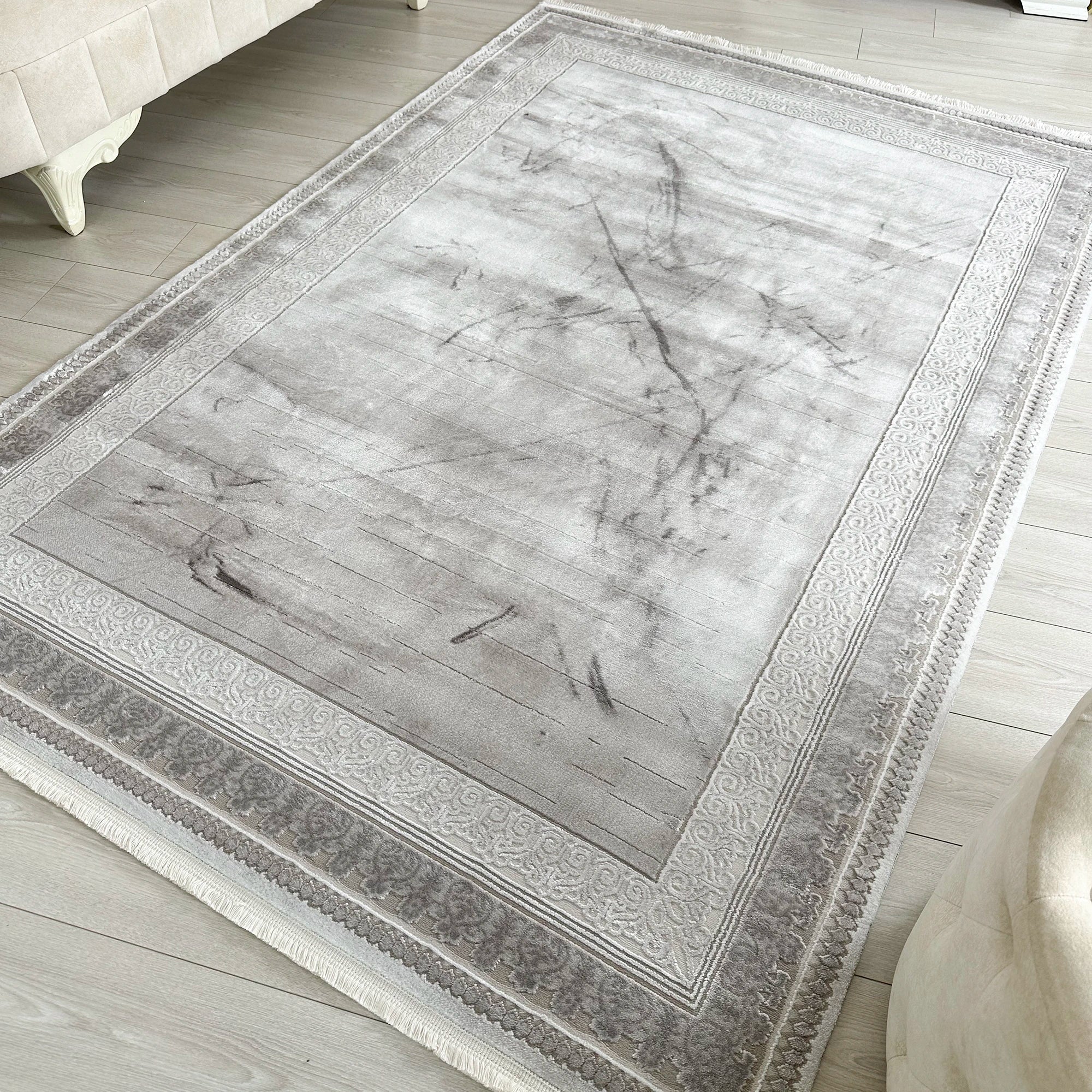 Brown Abstract Patterned Rug