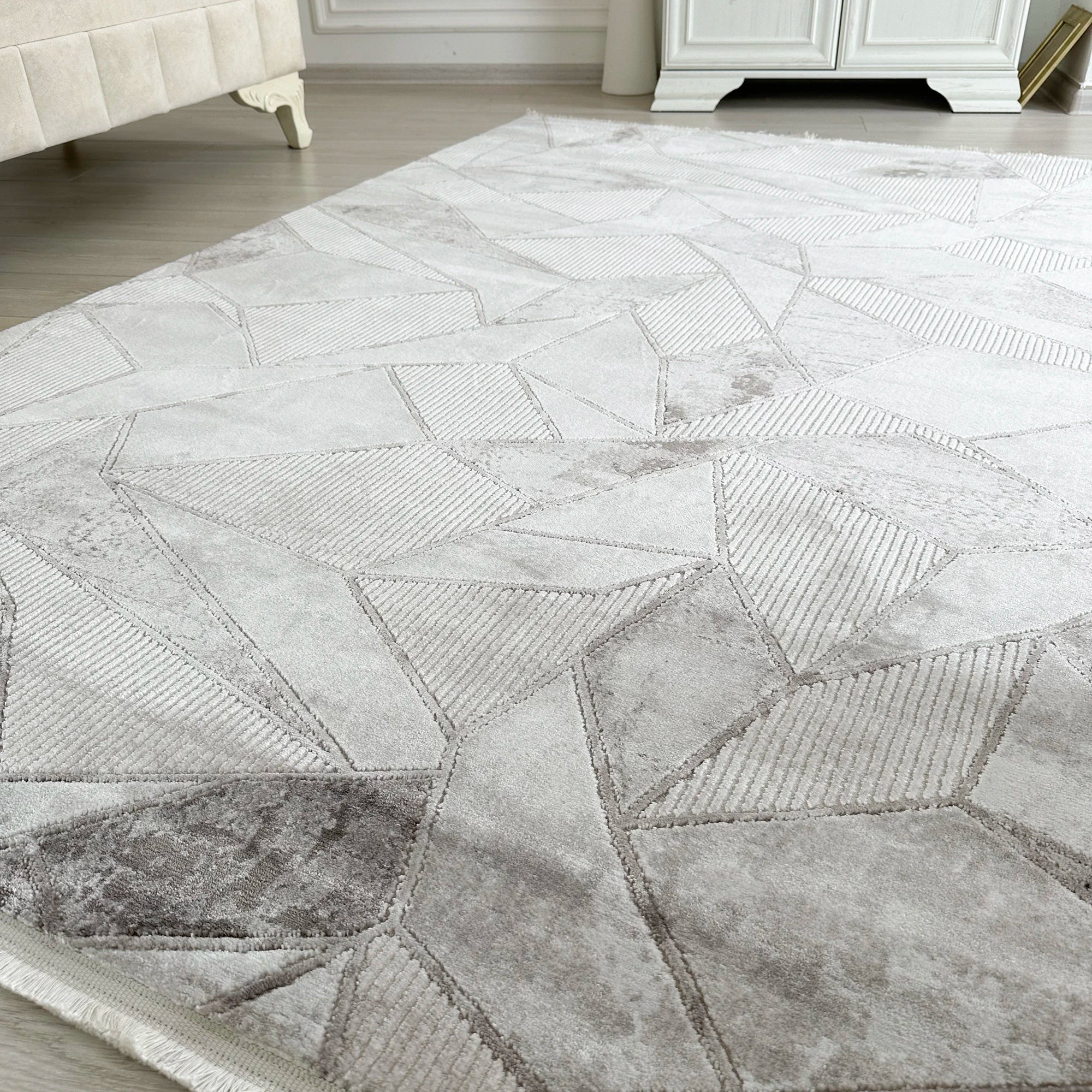 Cracked Mosaic Area Rug