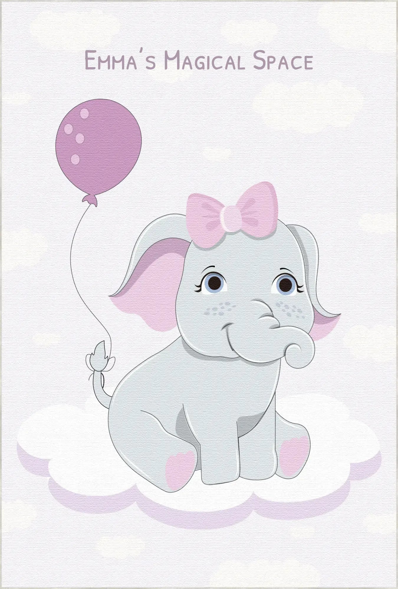 Tappeto Personalizzabile | Elefante Magico con Palloncino