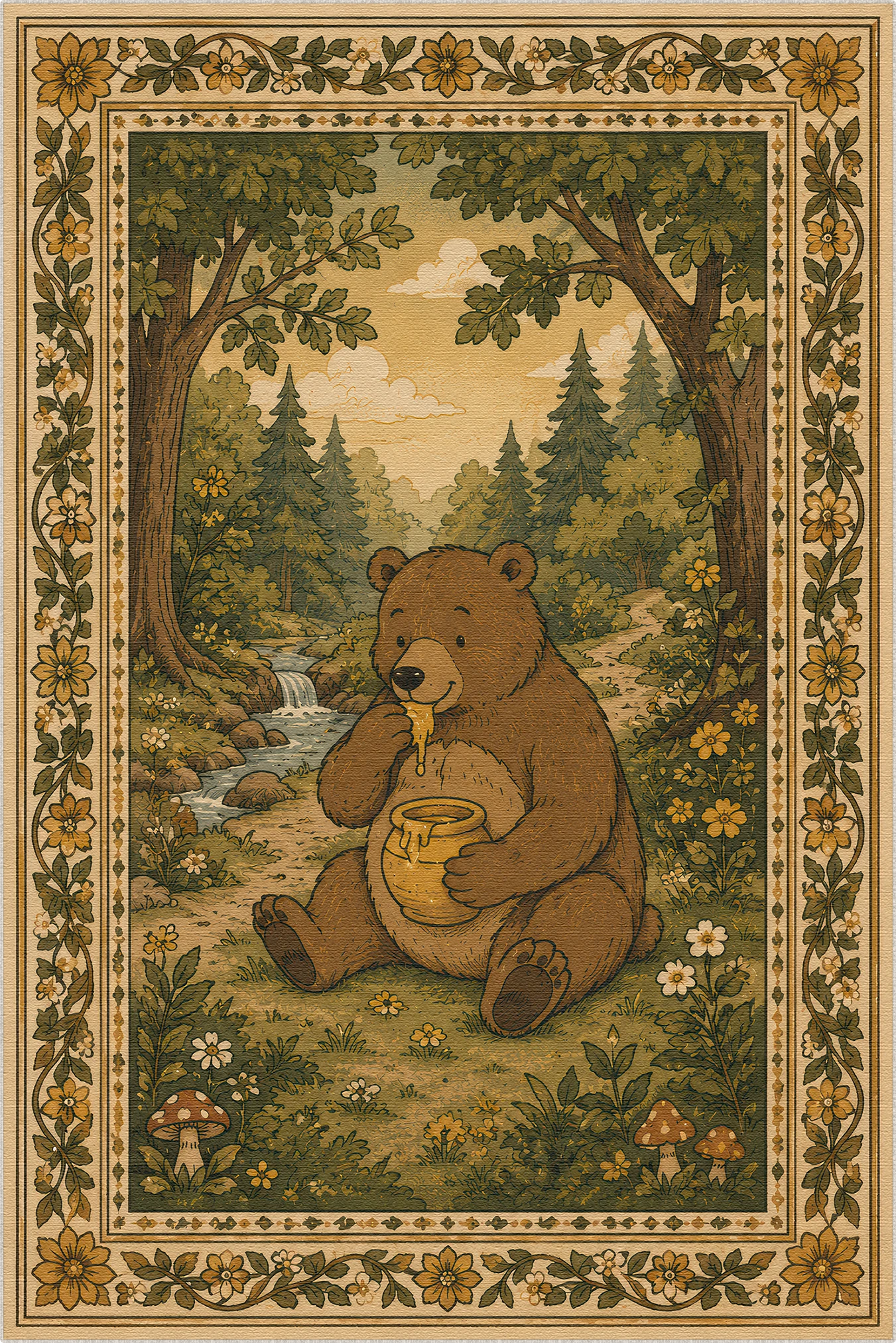 Tappeto Honey Bear Woodland