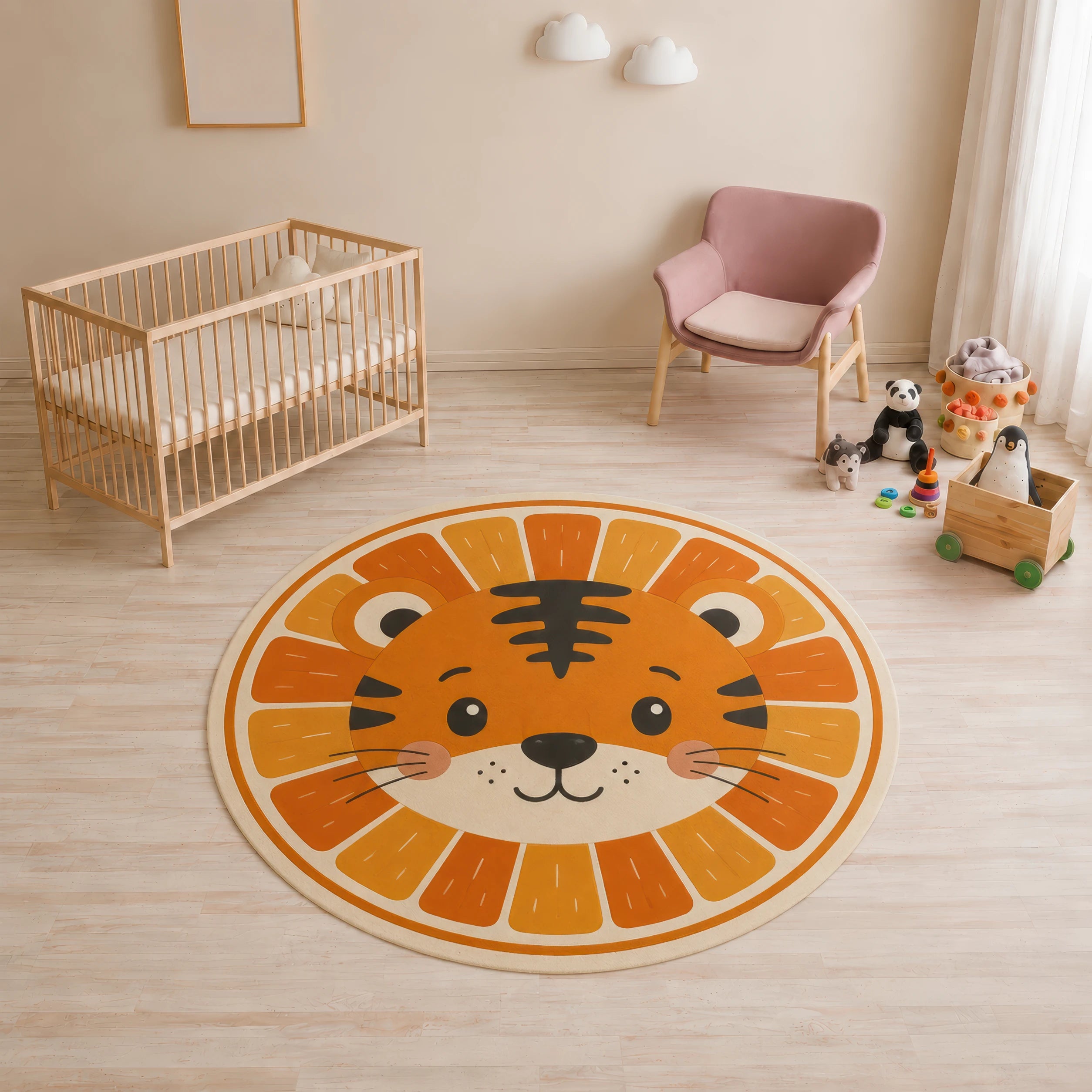 Tappeto rotondo Little Tiger