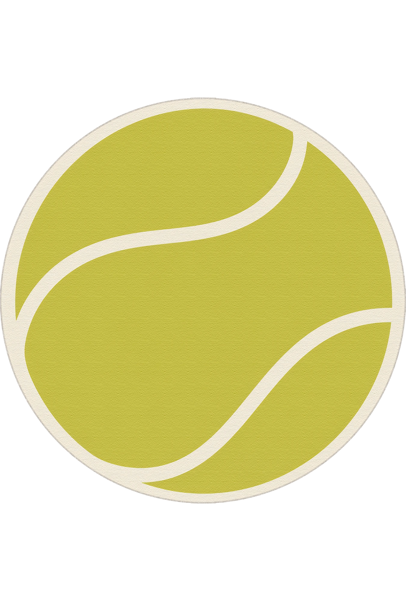 Tappeto da gioco per bambini a forma di palla da tennis rotonda