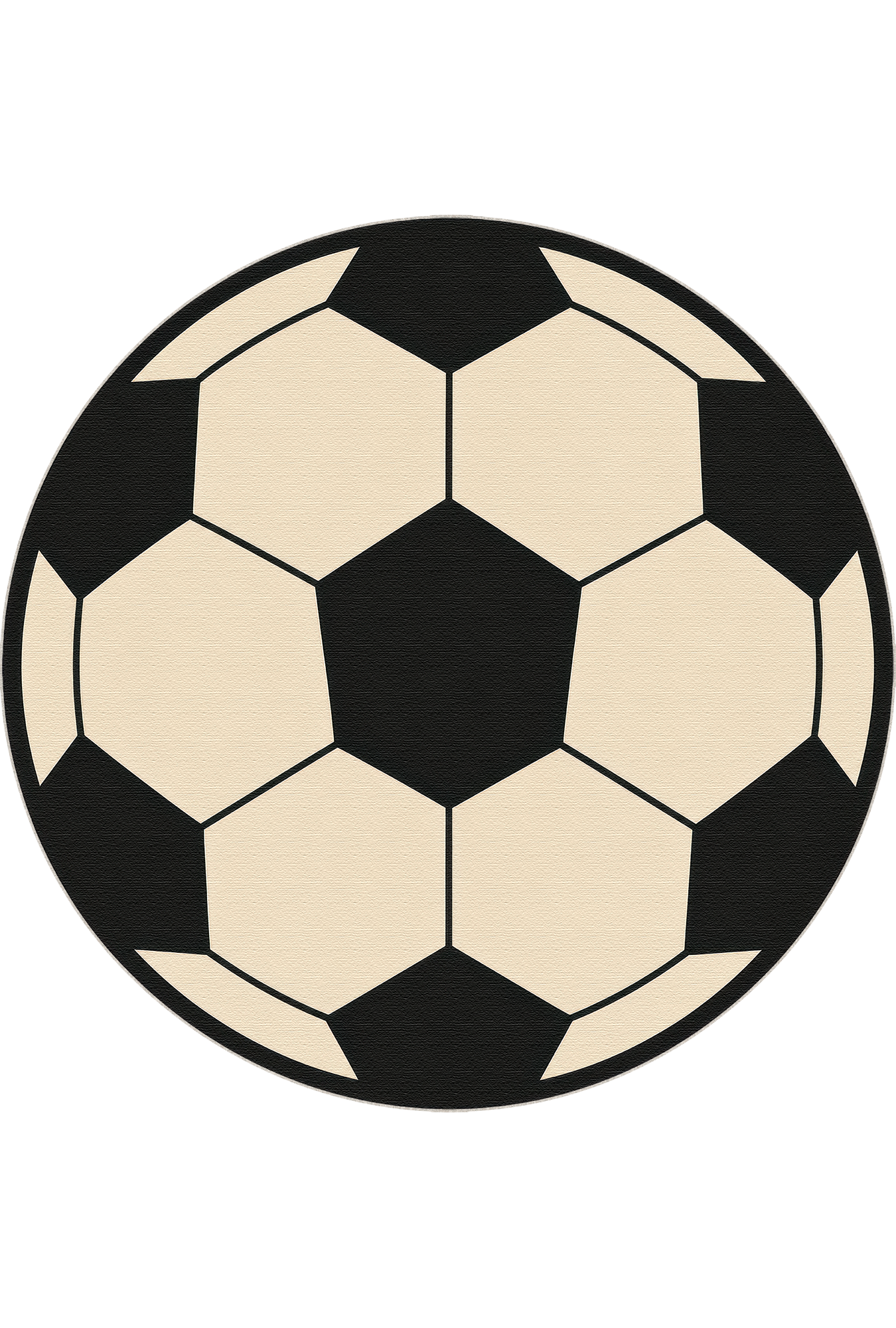 Tappeto Sportivo per Bambini Pallone da Calcio Classico Rotondo