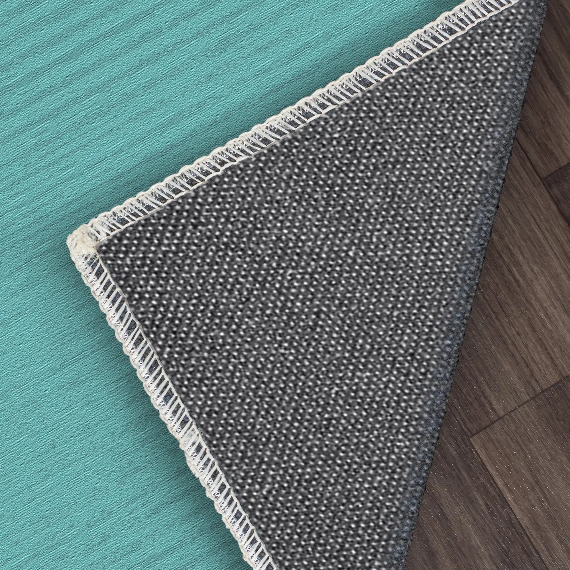 Tappeto Testurizzato Verde Petrolio Lavabile