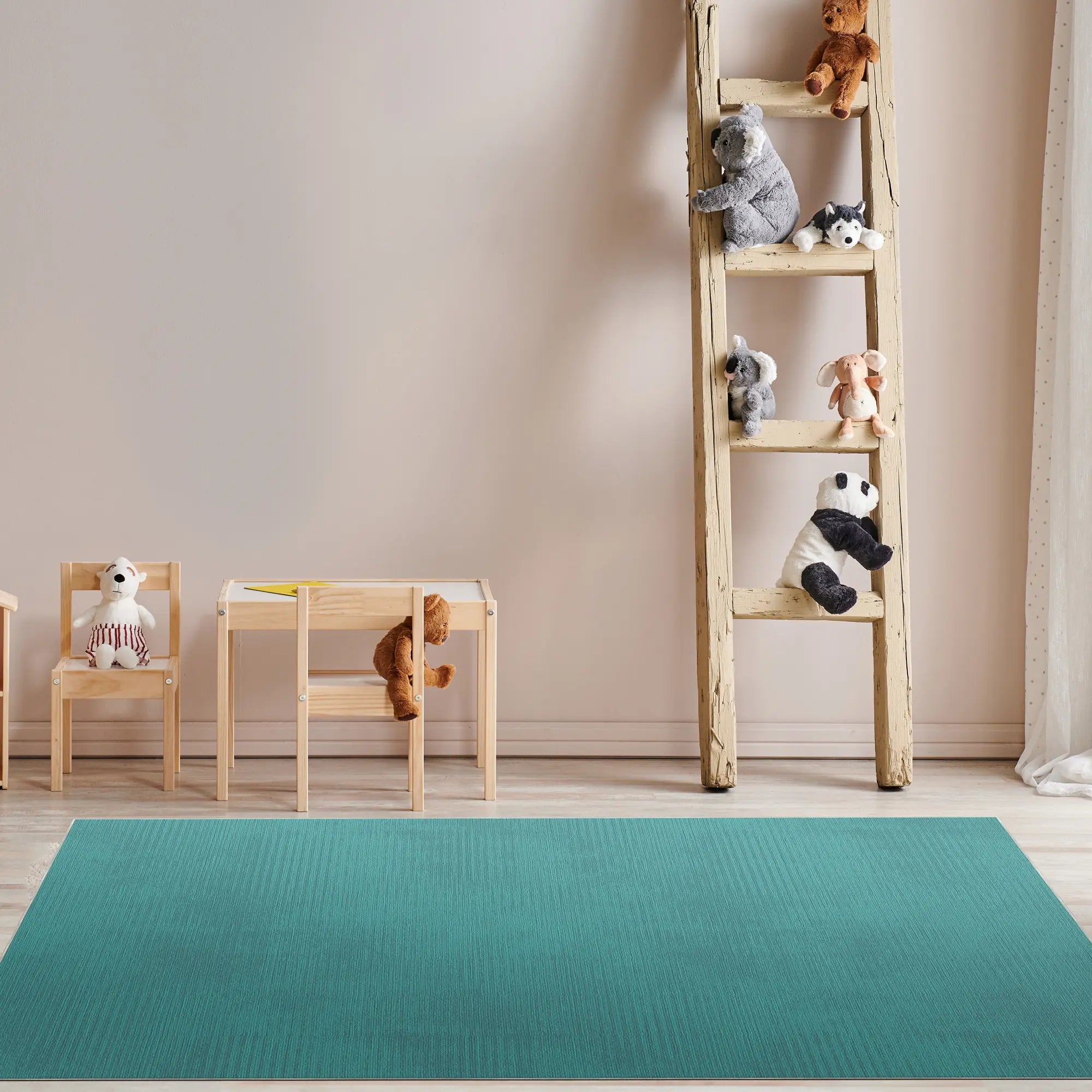 Tappeto Testurizzato Verde Petrolio Lavabile