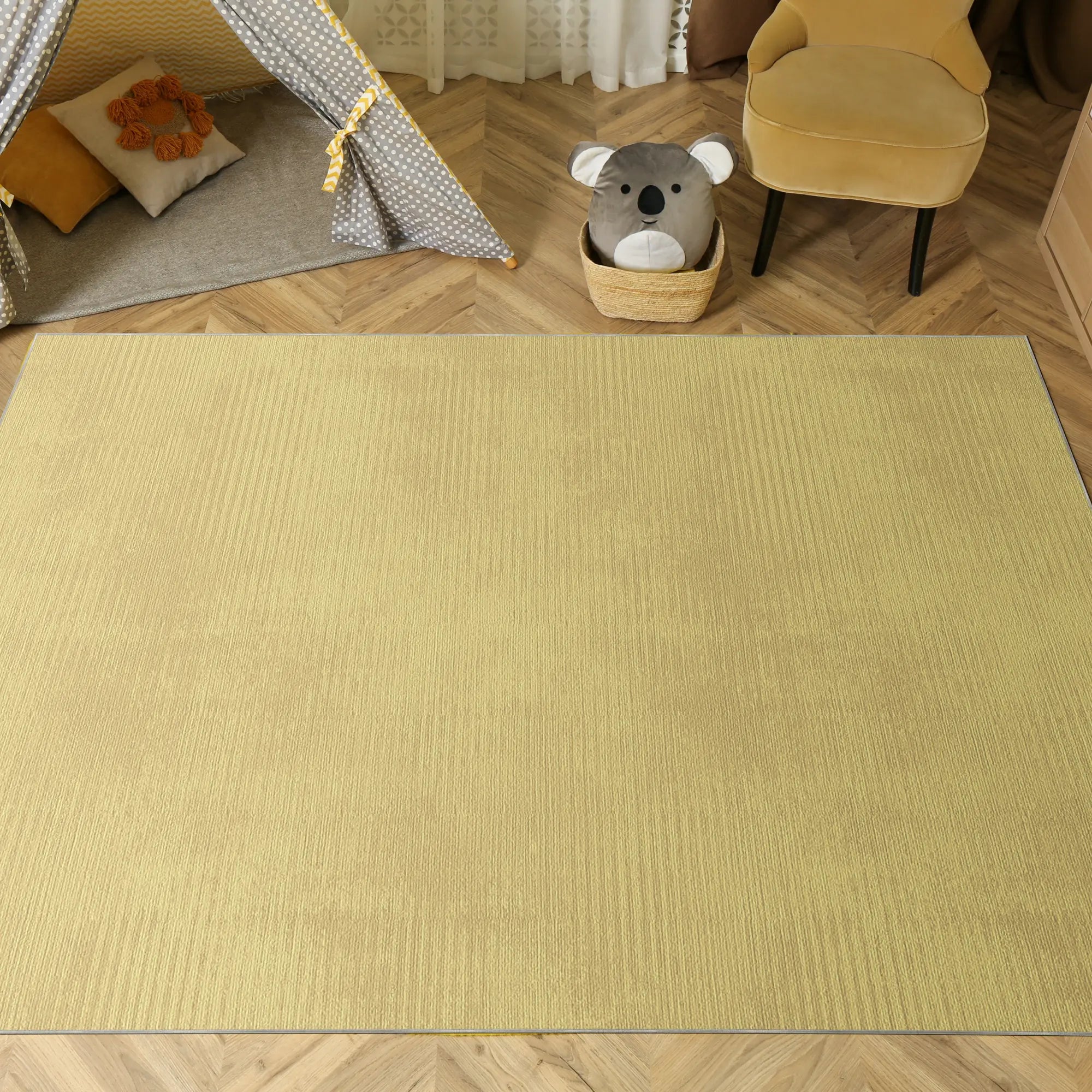 Tappeto Testurizzato Beige Lavabile