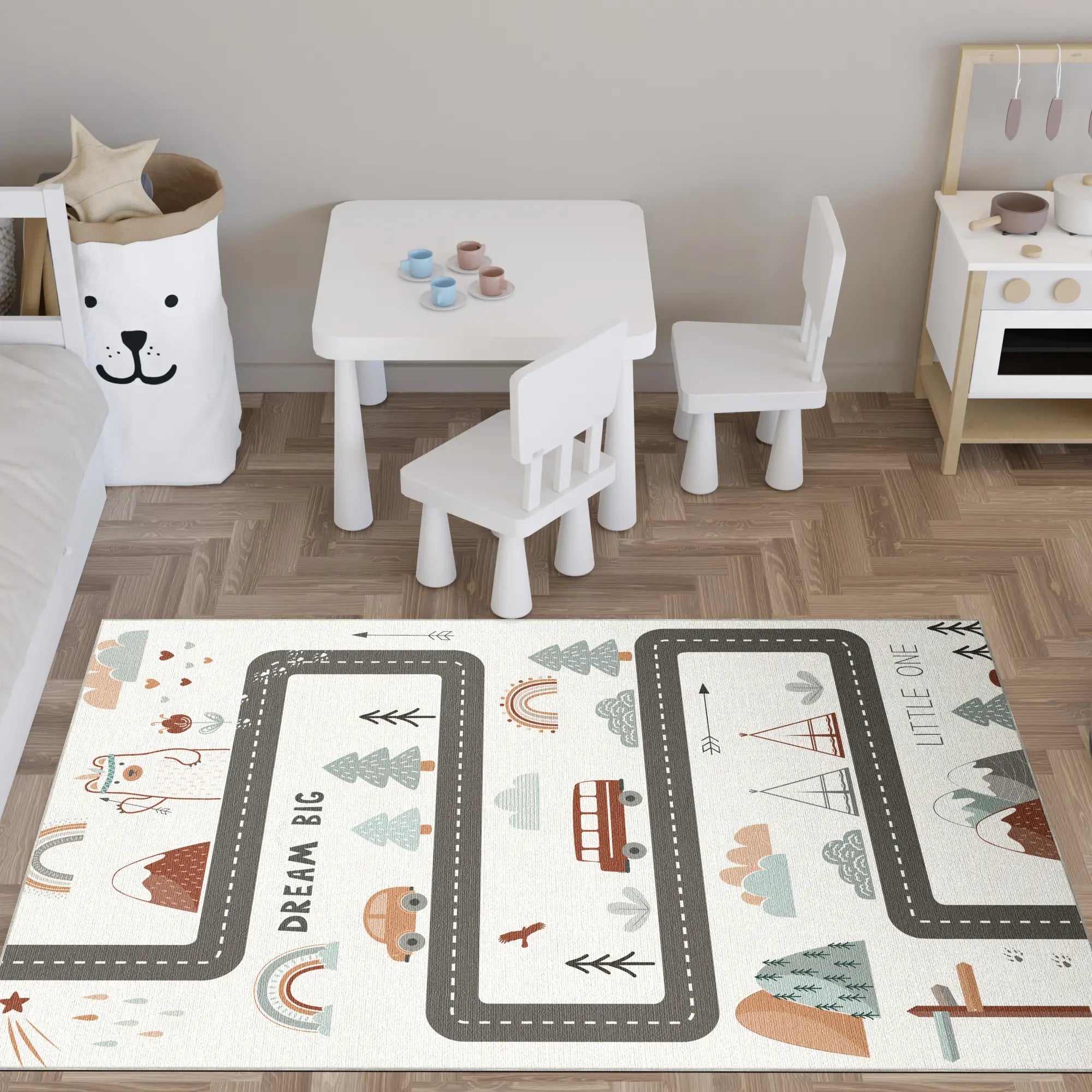 Tappeto da Gioco Avventura Boho nel Bosco