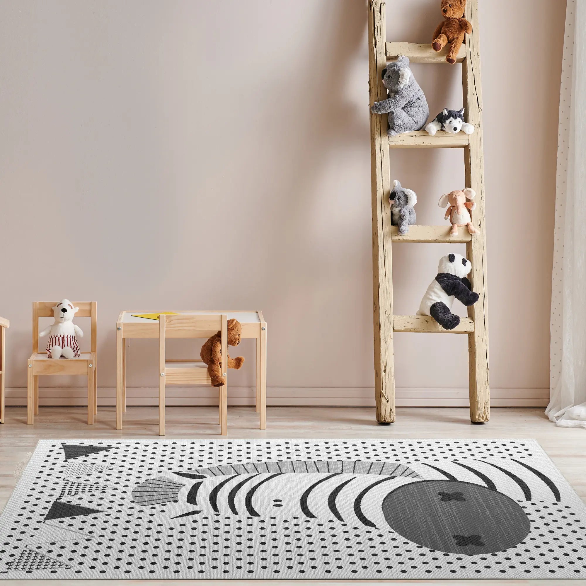 Tappeto Lavabile a Pois Zebra