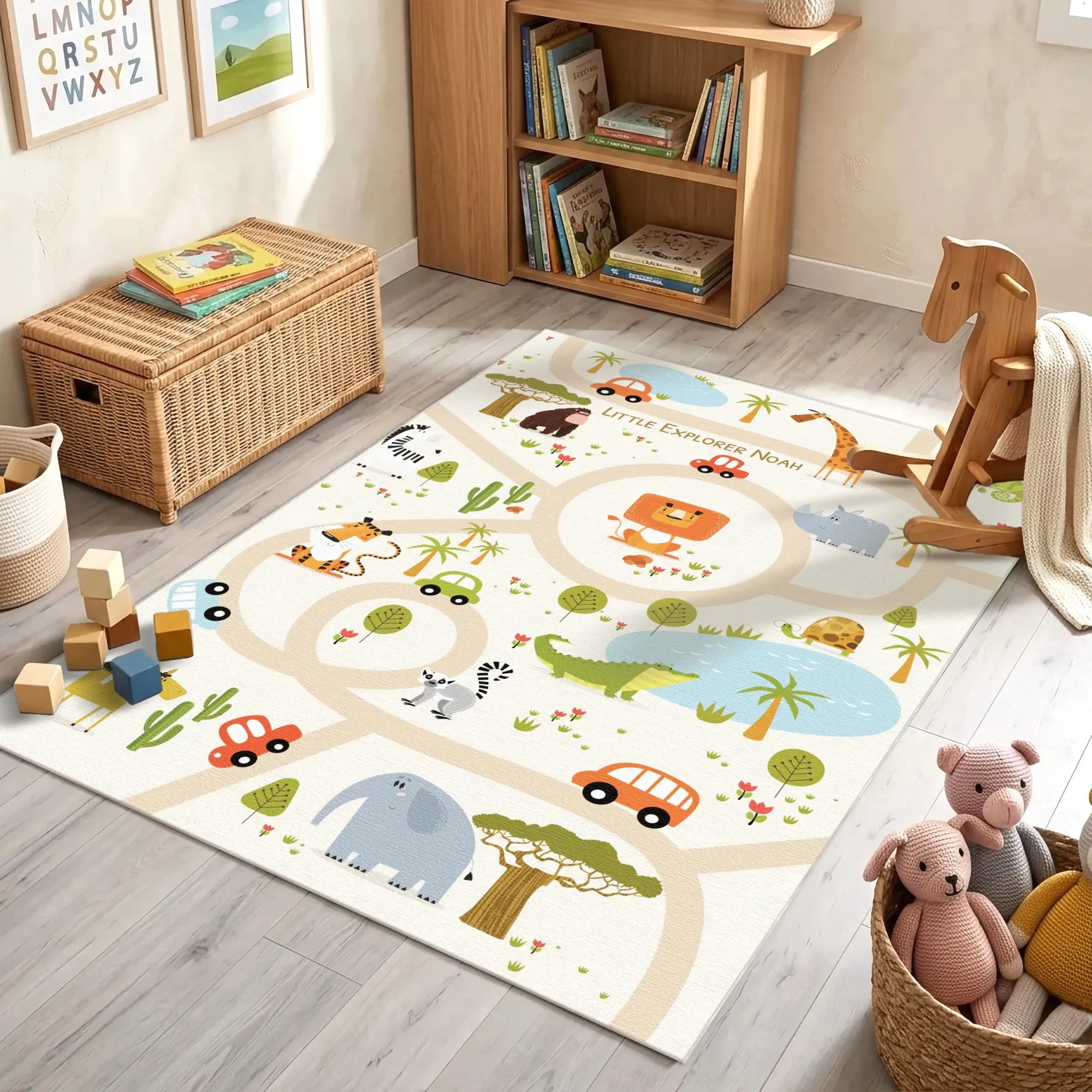 Tappeto Personalizzabile | Avventura Safari su Strada