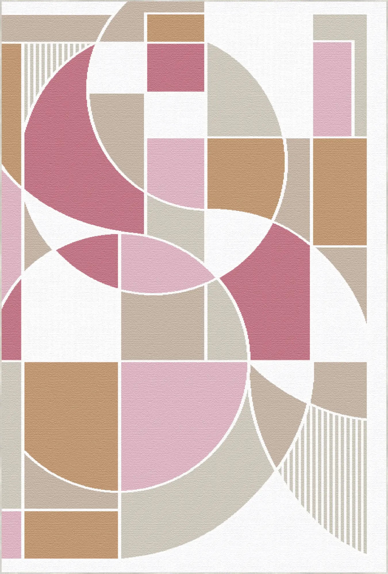 Tappeto Lavabile Bauhaus a Blocchi di Colore