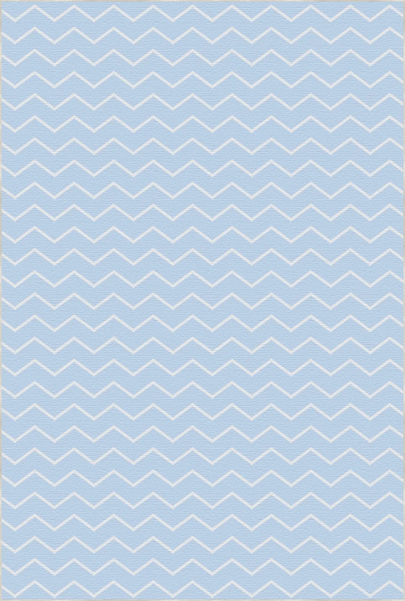 Tappeto Lavabile Chevron Azzurro Chiaro