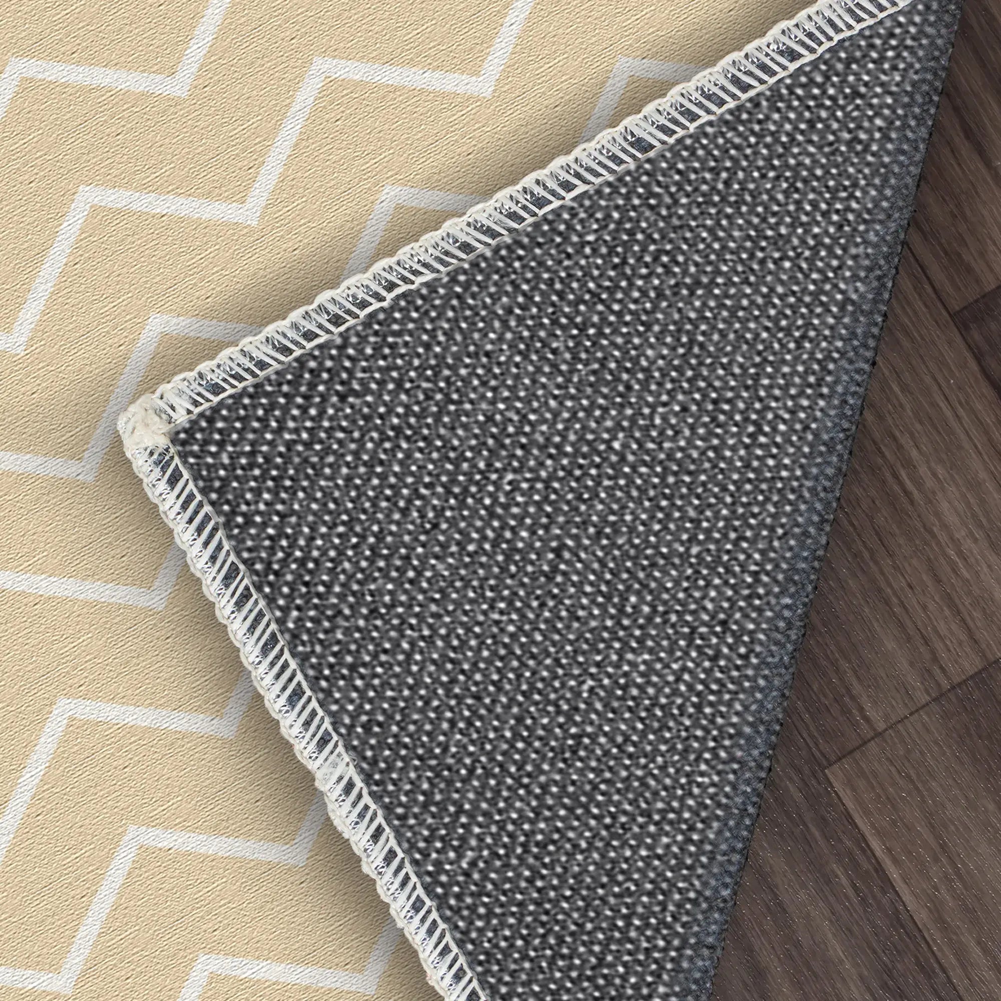 Tappeto Lavabile Chevron Beige