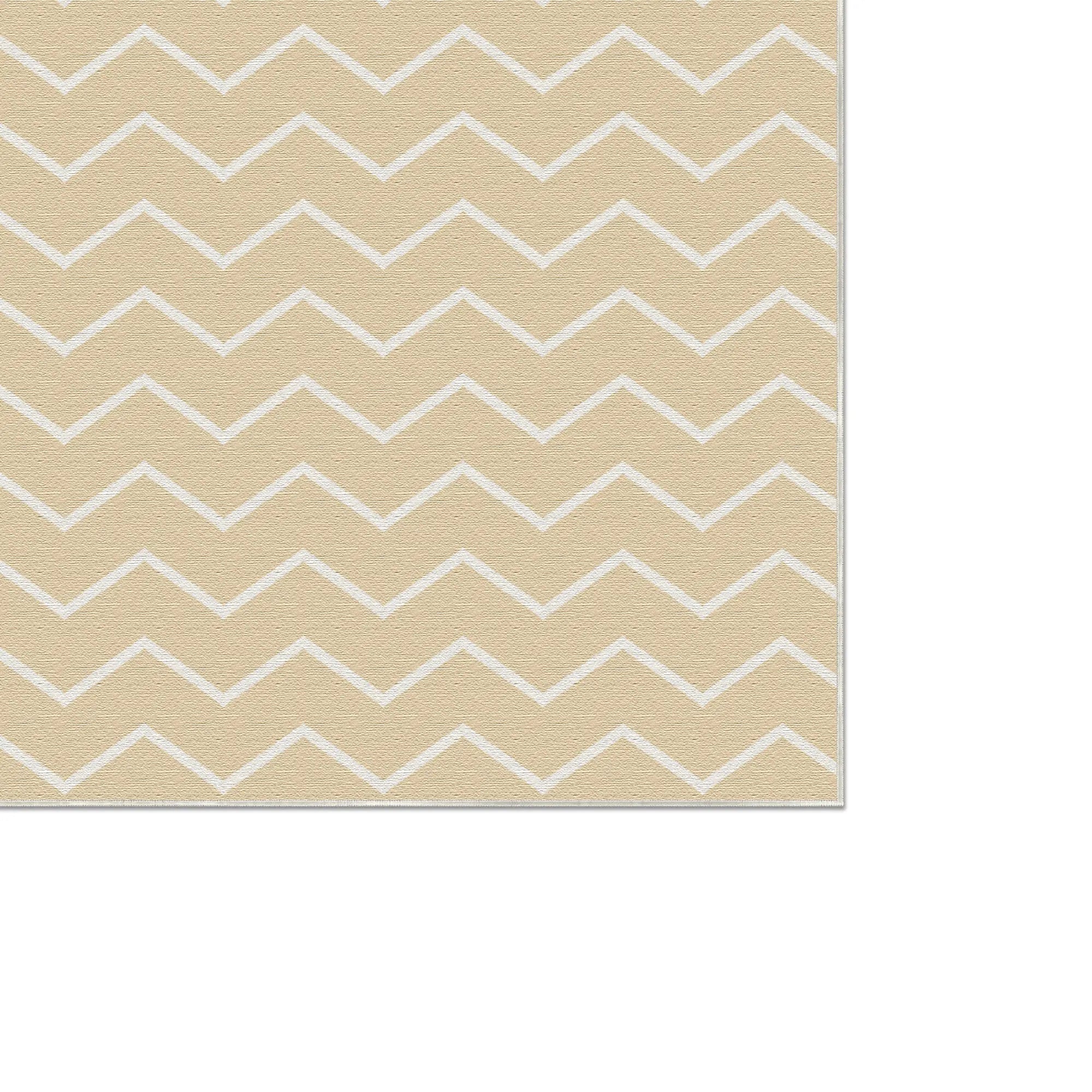 Tappeto Lavabile Chevron Beige