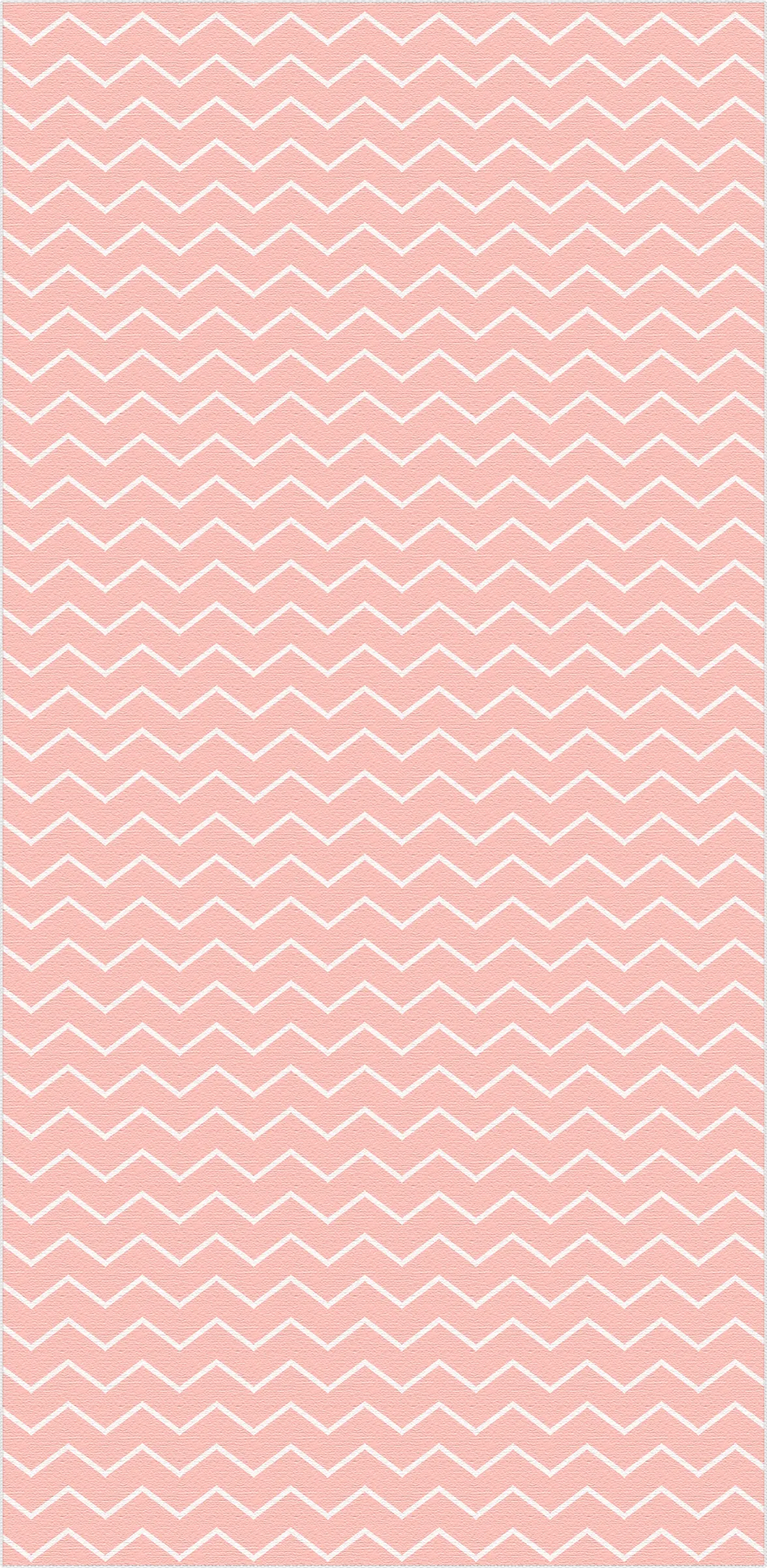 tappeto rosa con motivo a zigzag a chevron bianco