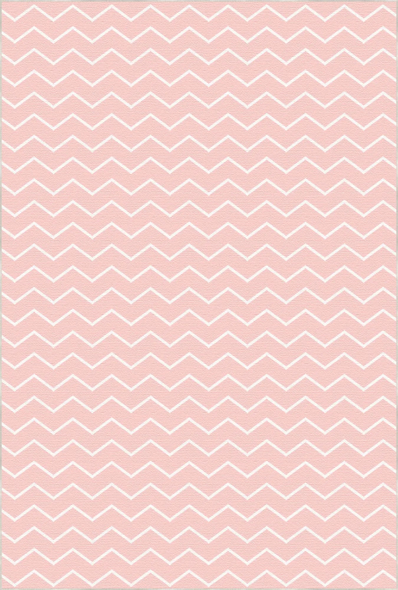 Tappeto Lavabile Chevron Rosa