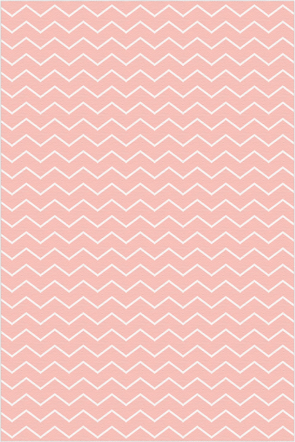 Tappeto rosa con motivo a zigzag bianco