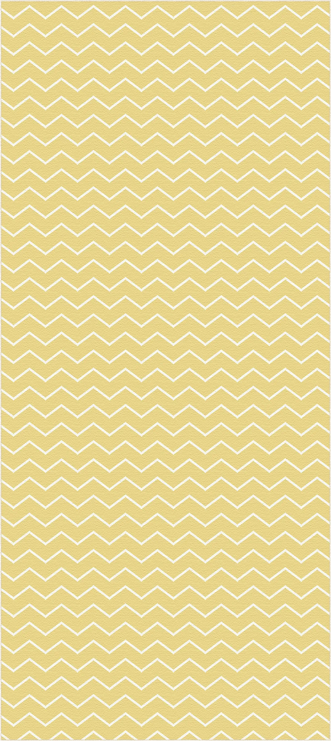 Tappeto da area giallo pallido con motivo a zigzag a chevron bianco e superficie testurizzata