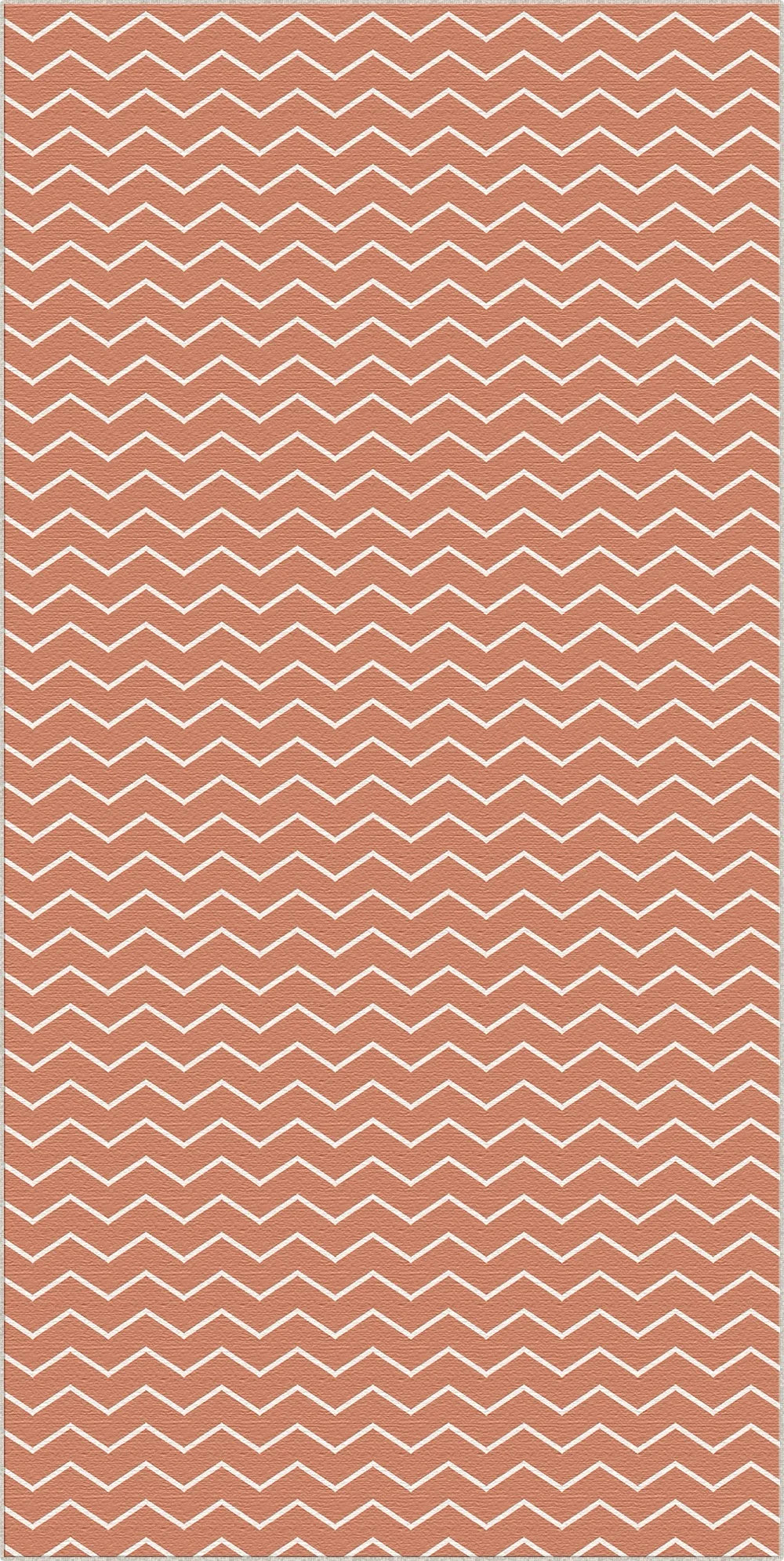 Tappeto Lavabile Chevron Terracotta